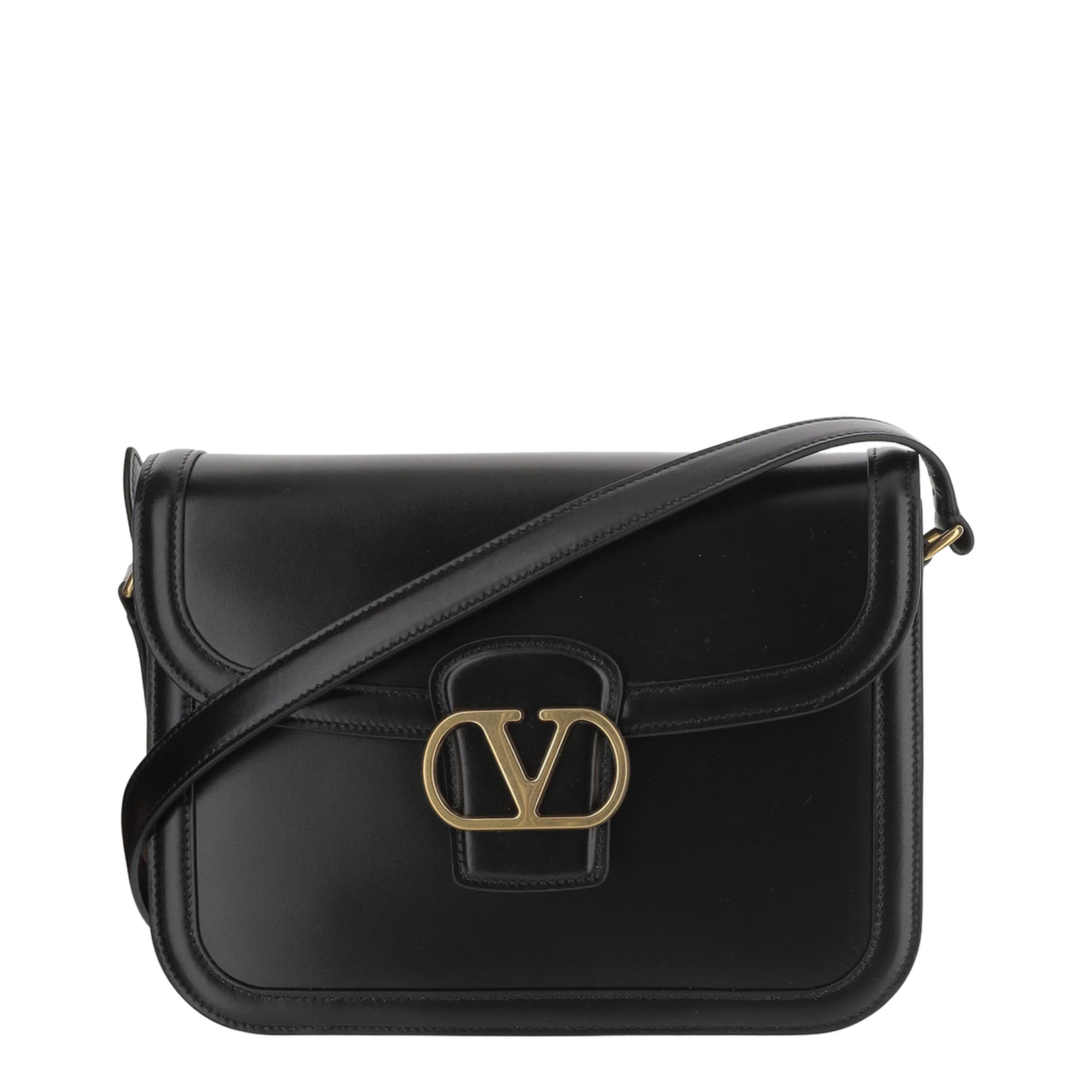 Valentino Garavani 9TO5 Calfskin Shoulder Bag - Nero - Image 3