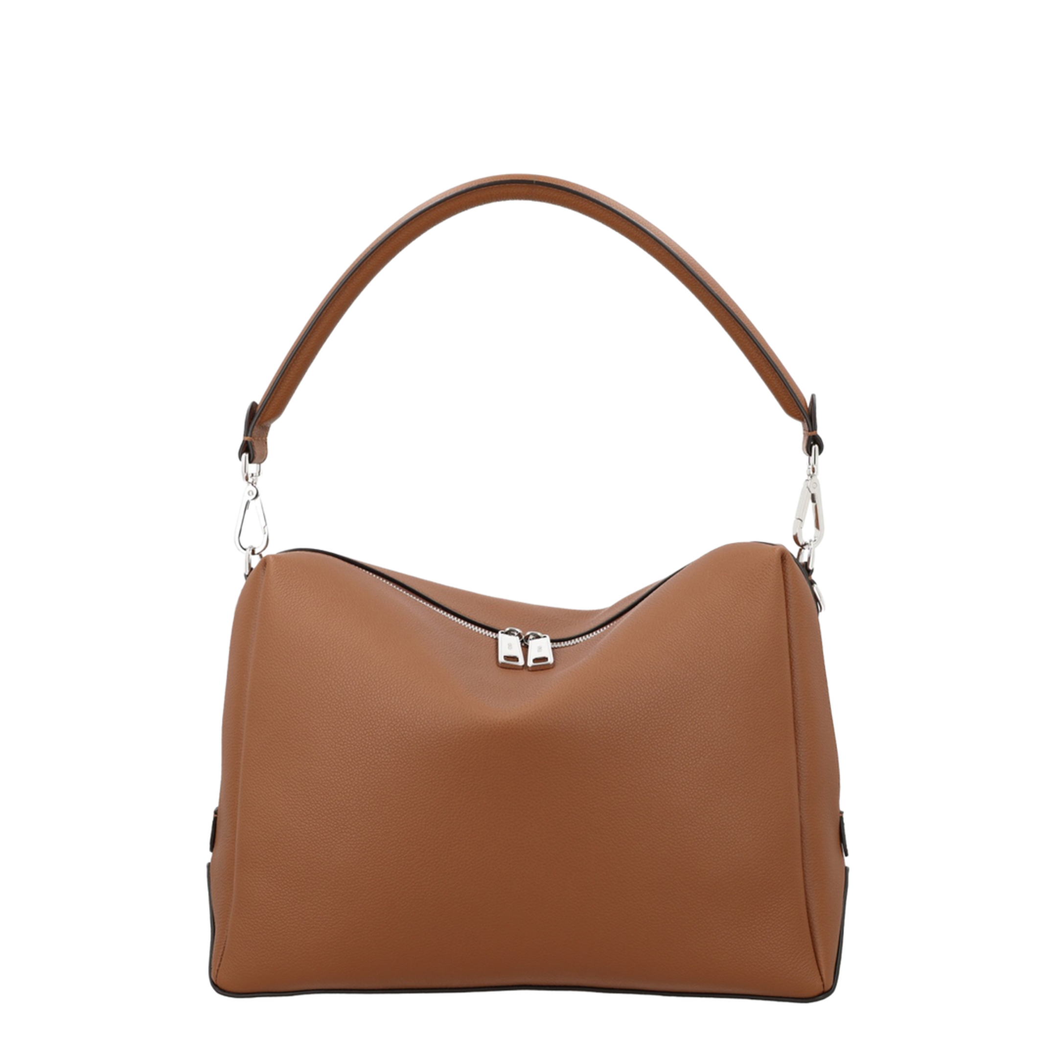 Lui Large Calfskin Shoulder Bag - Tan Colour - Image 1
