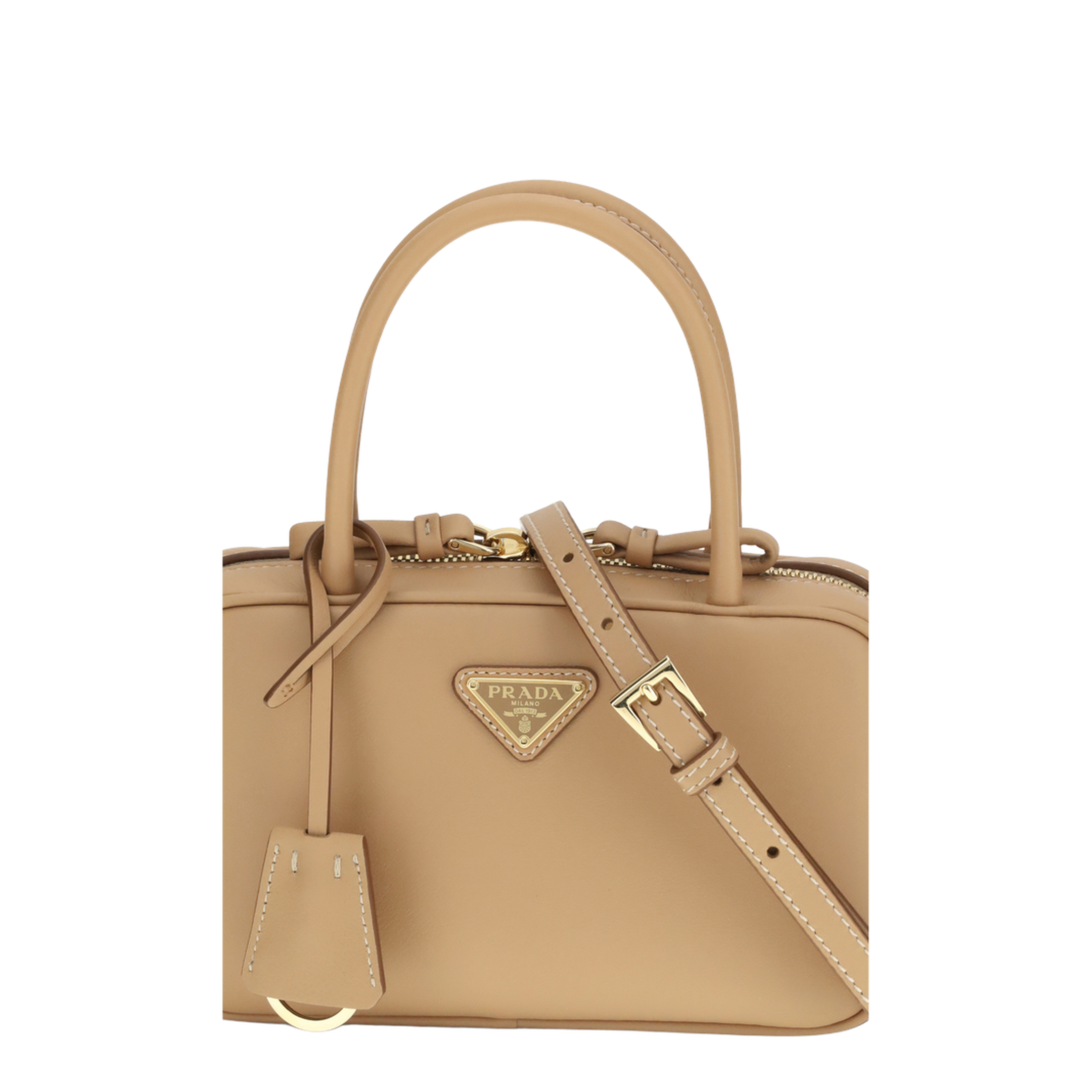 Mini Calf Leather Satchel - Light Green - Image 4