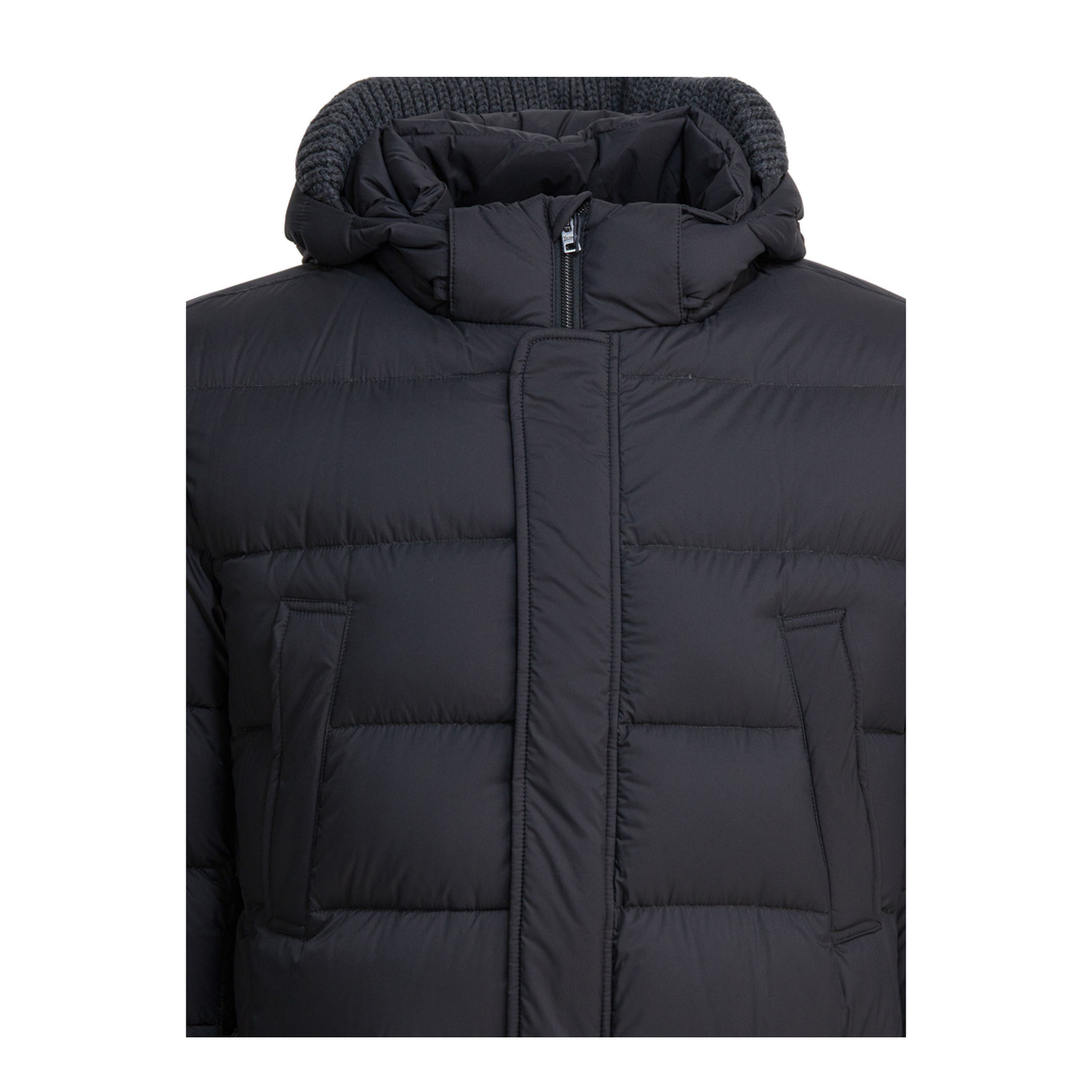 Long Down Jacket With Hood - Image 3