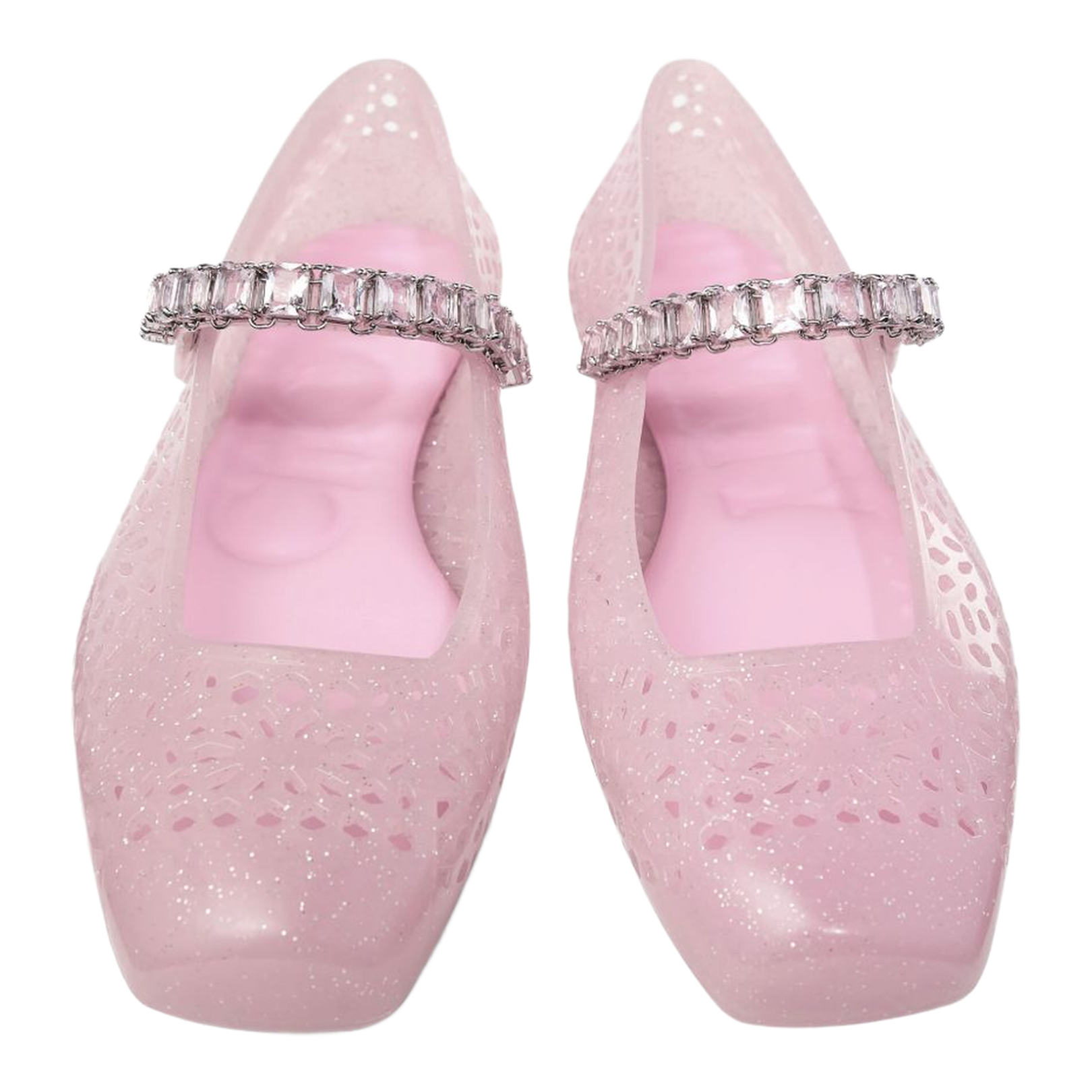 Cotton Candy Jelly Ballerina Flats with Crystal - Image 6