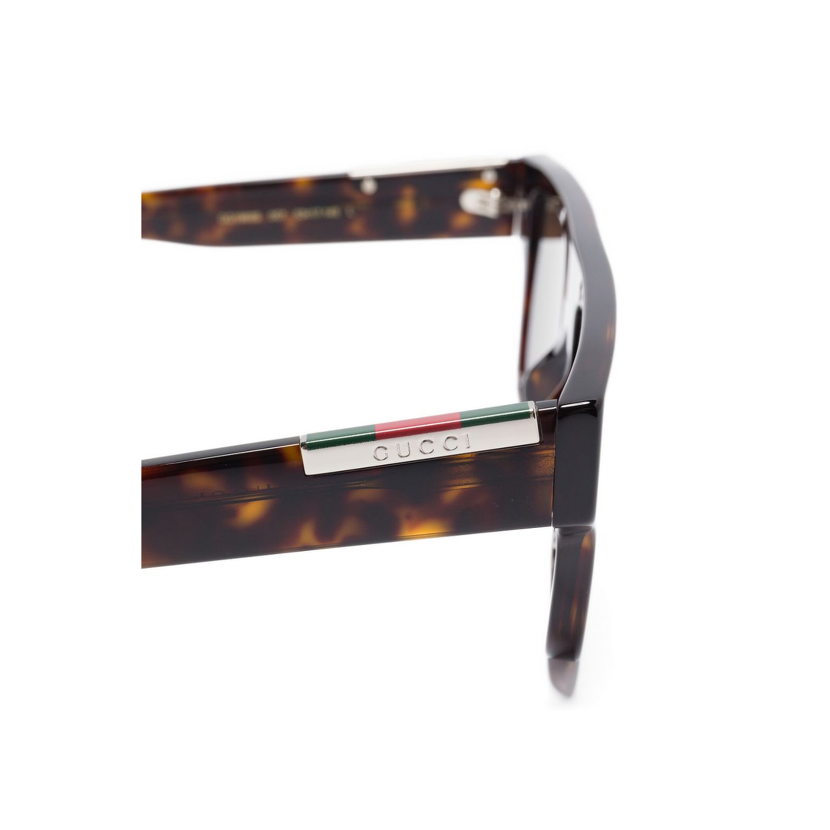 Rectangular Frame Sunglasses in Dark Tortoiseshell - Image 3