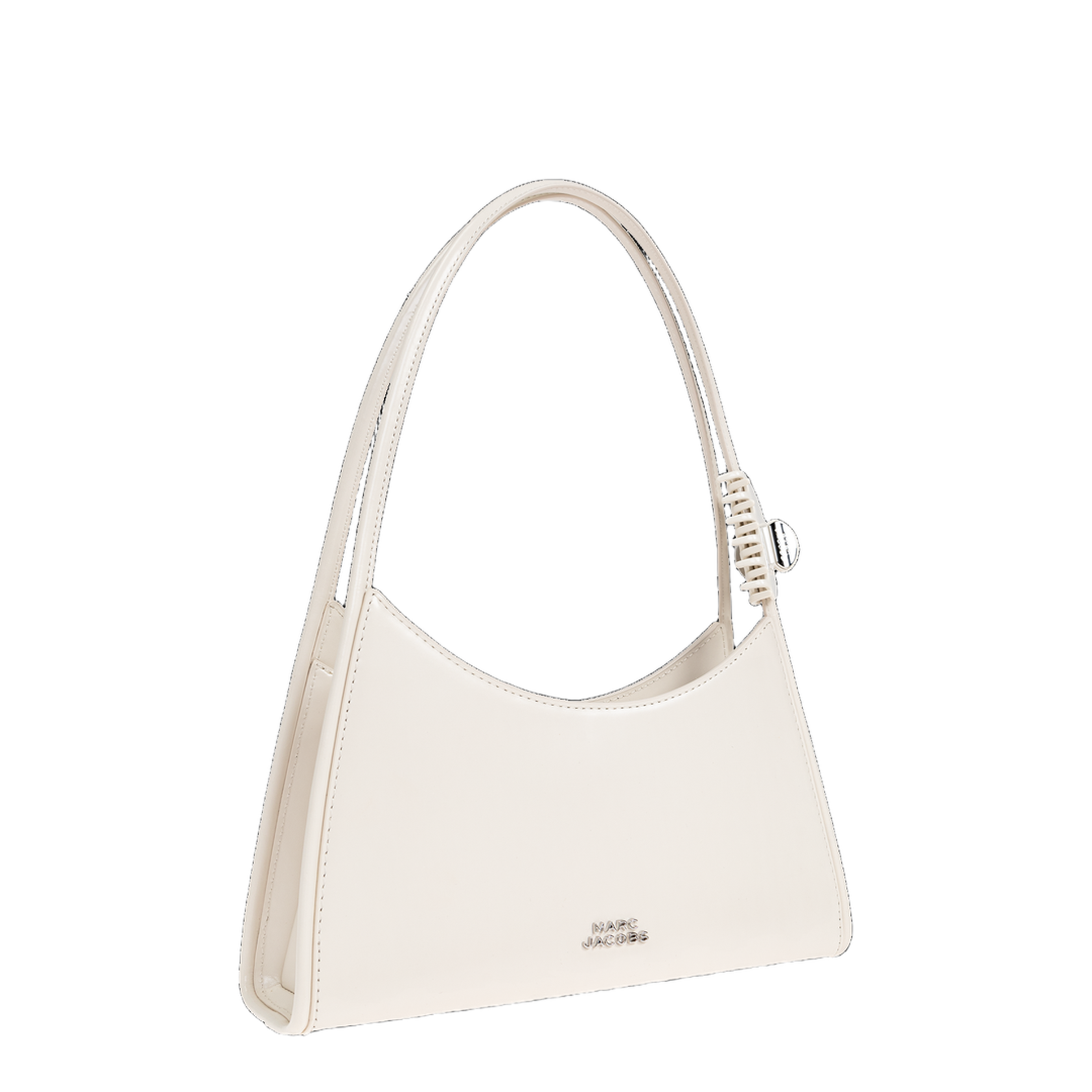 The Glam Medium Spazzolato Leather Shoulder Bag - Cotton White - Image 4