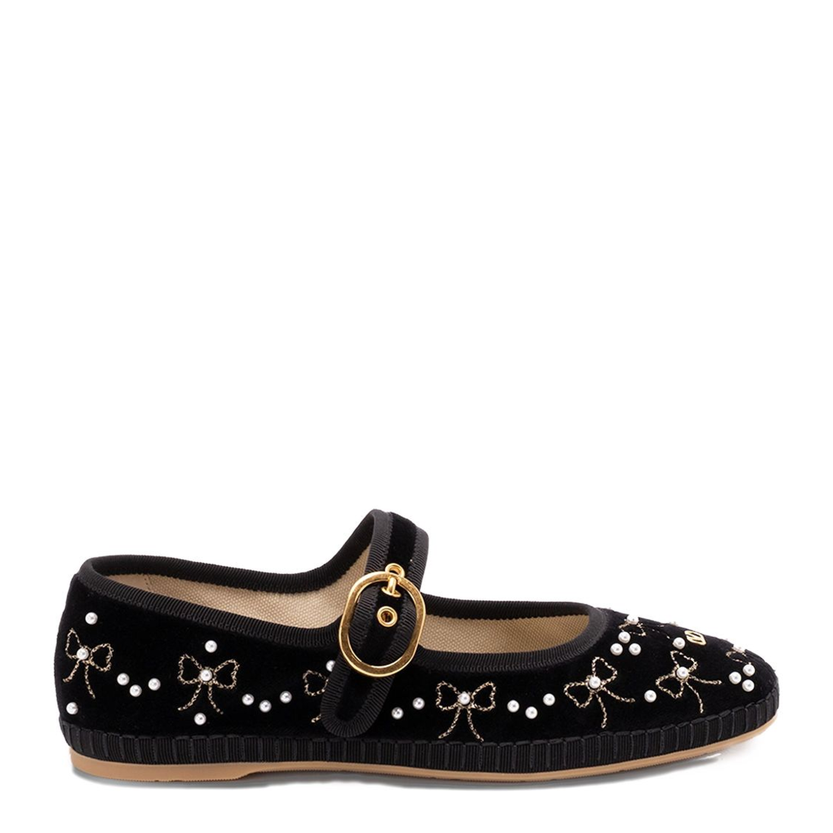 Black Garavani Flat Shoes - Image 1