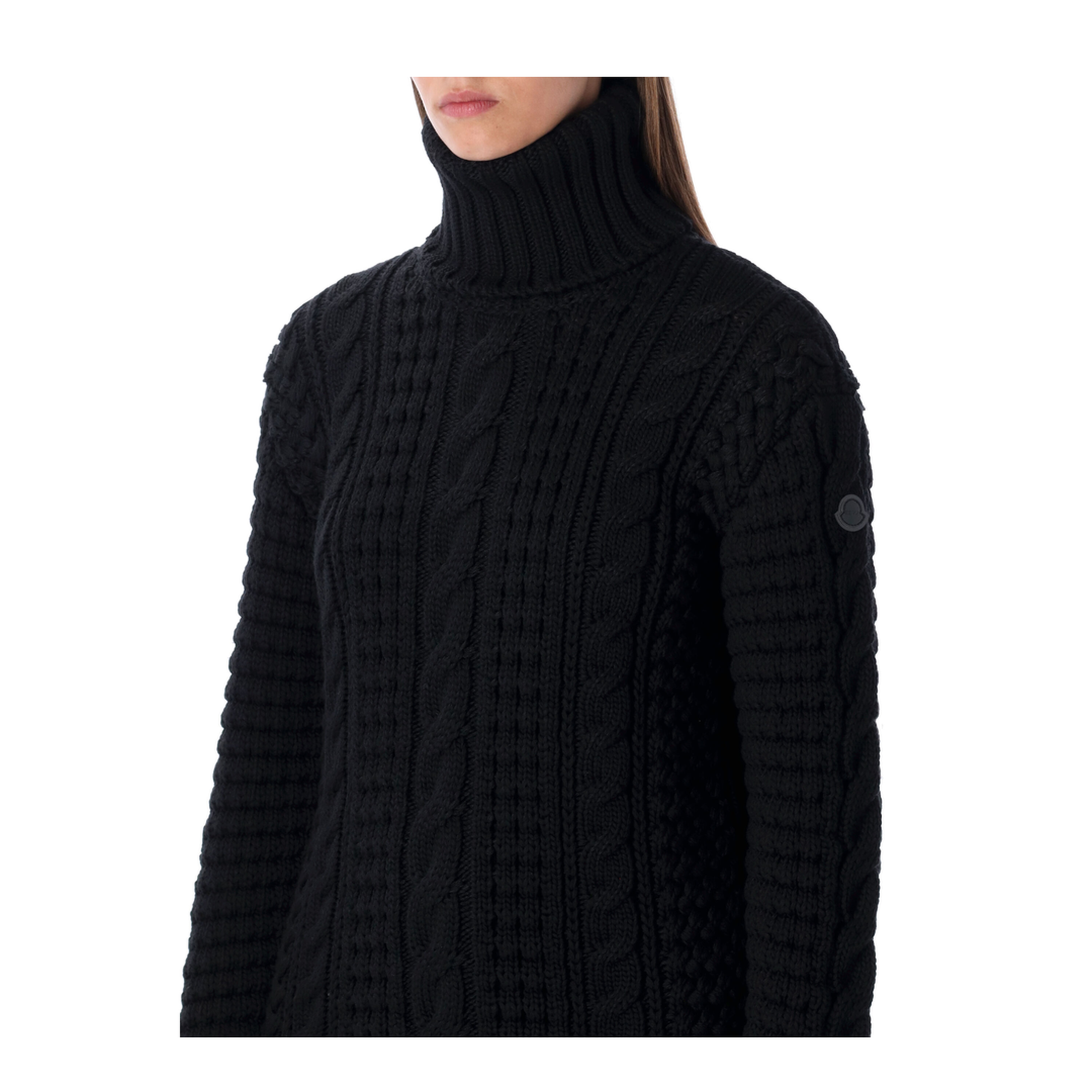 Black Wool Turtleneck Sweater - Image 3