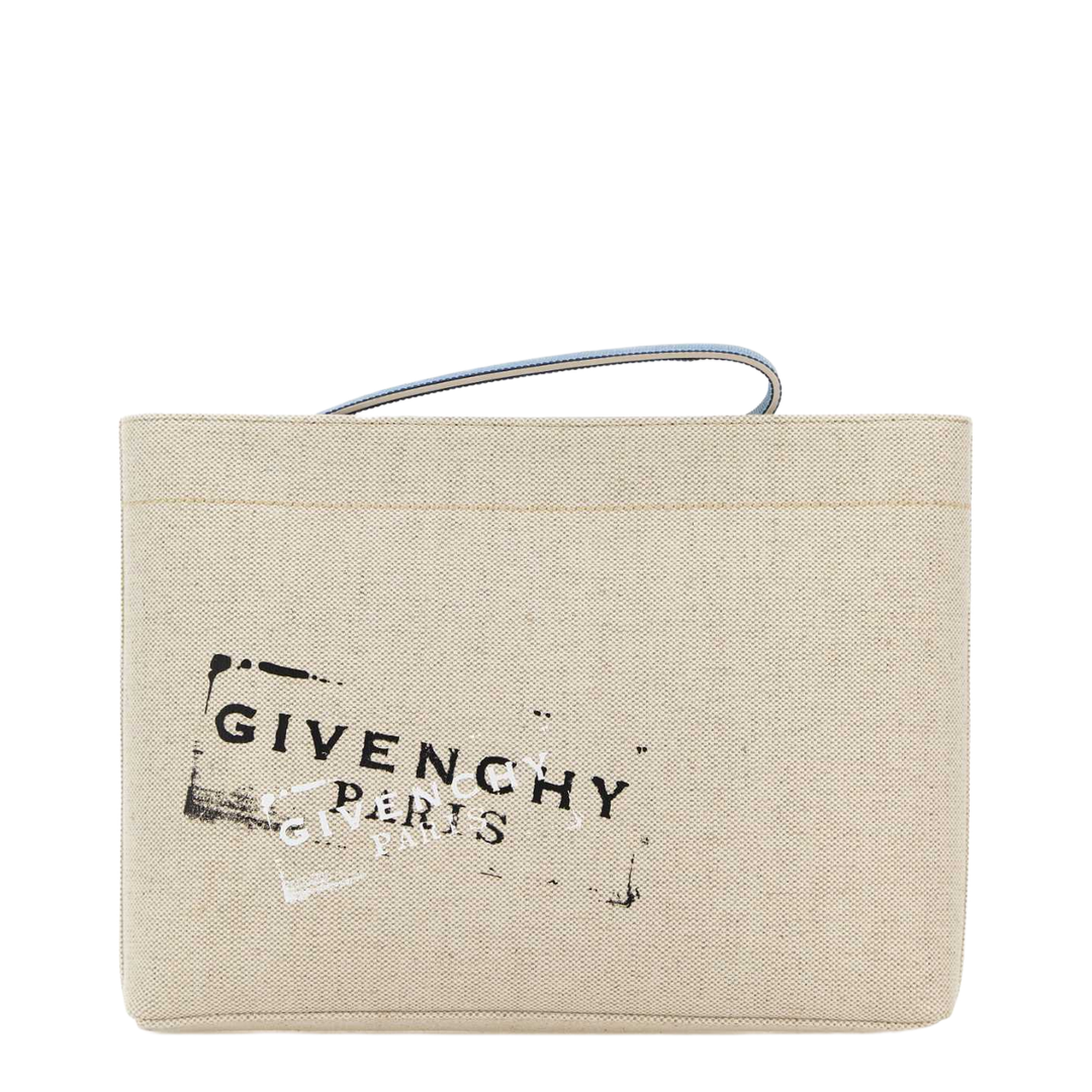 Tote Canvas Pouch - Beige/Black - Image 1