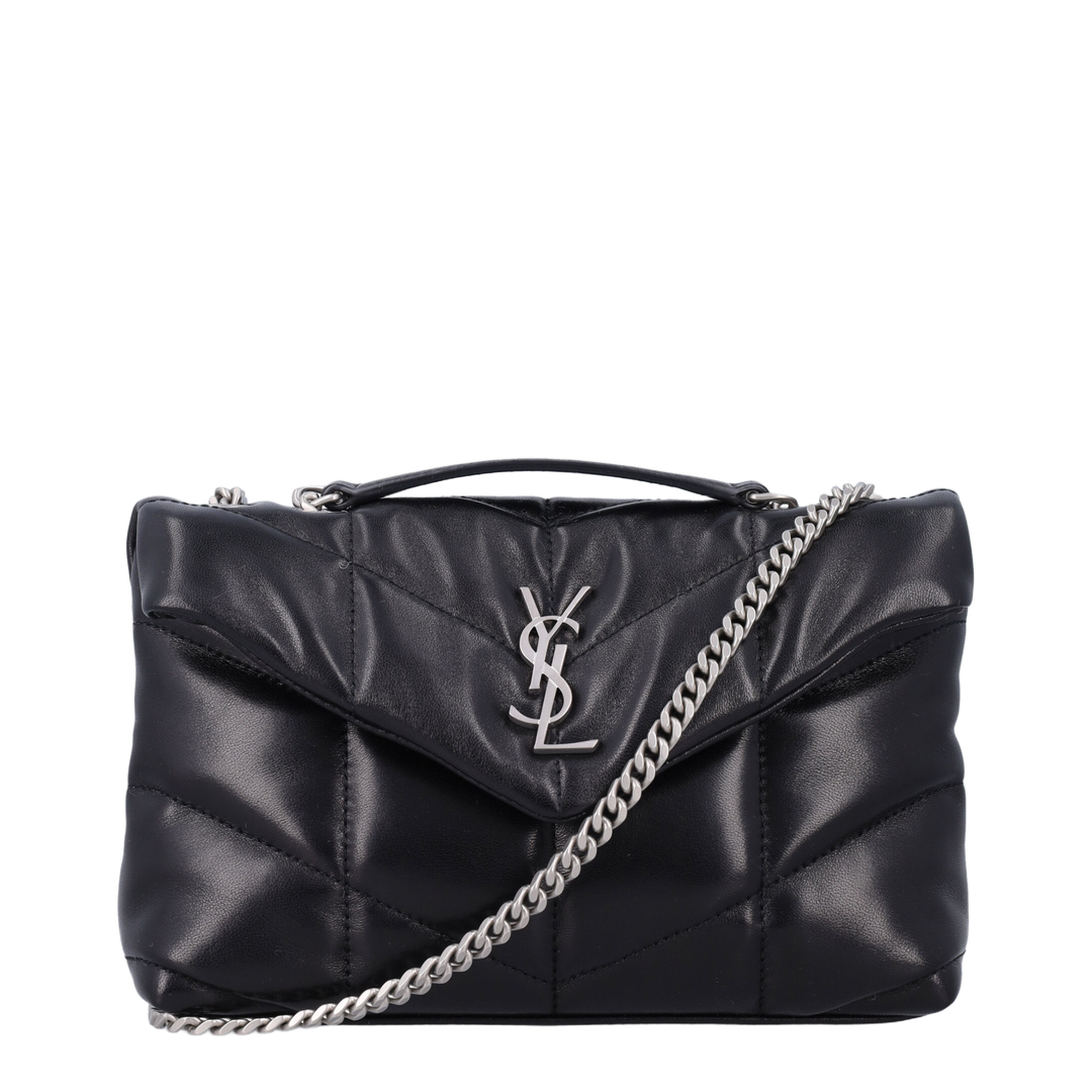 Toy Puffer Lambskin Shoulder Bag - Black - Image 1