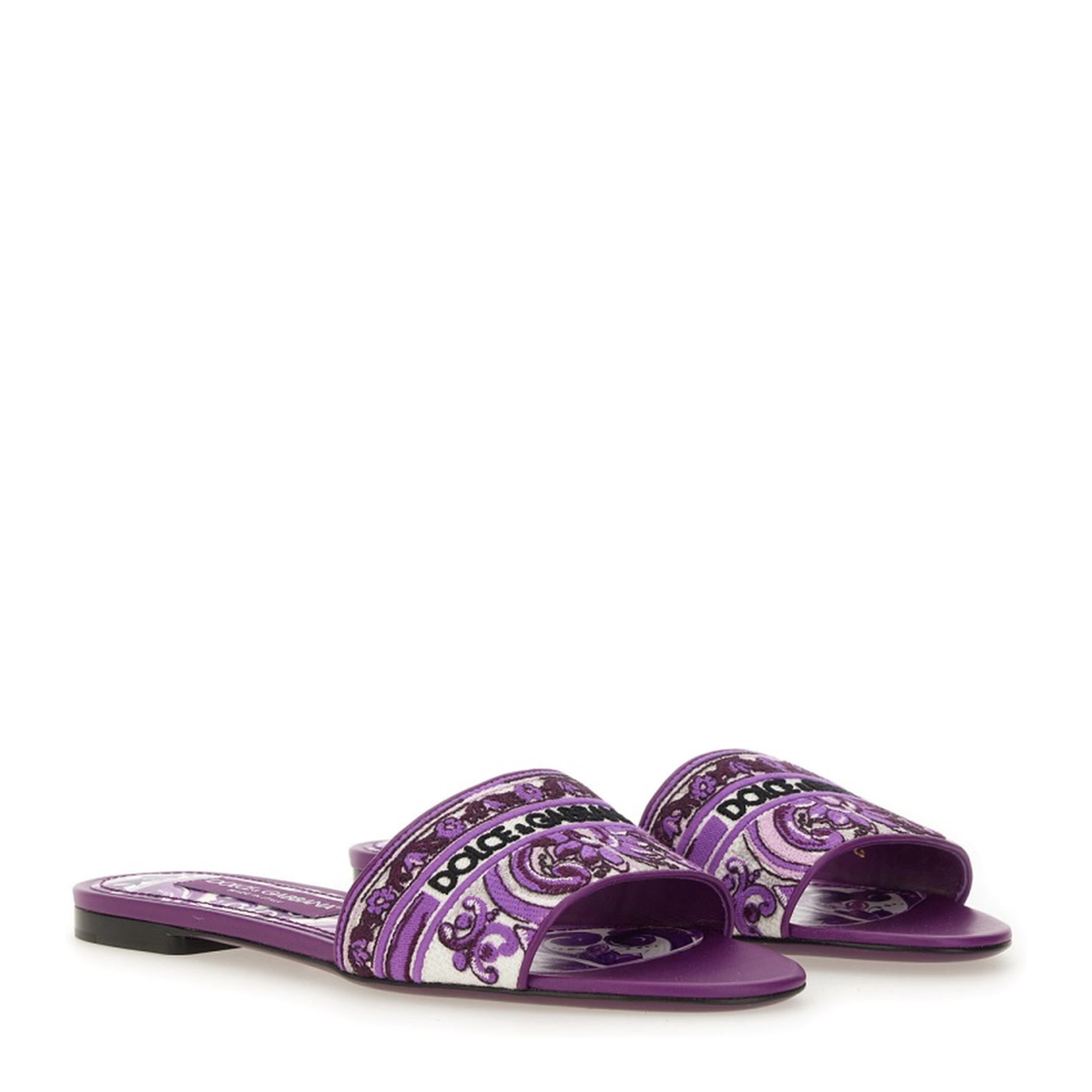 Embroidered Slides in Multicolor - Image 2