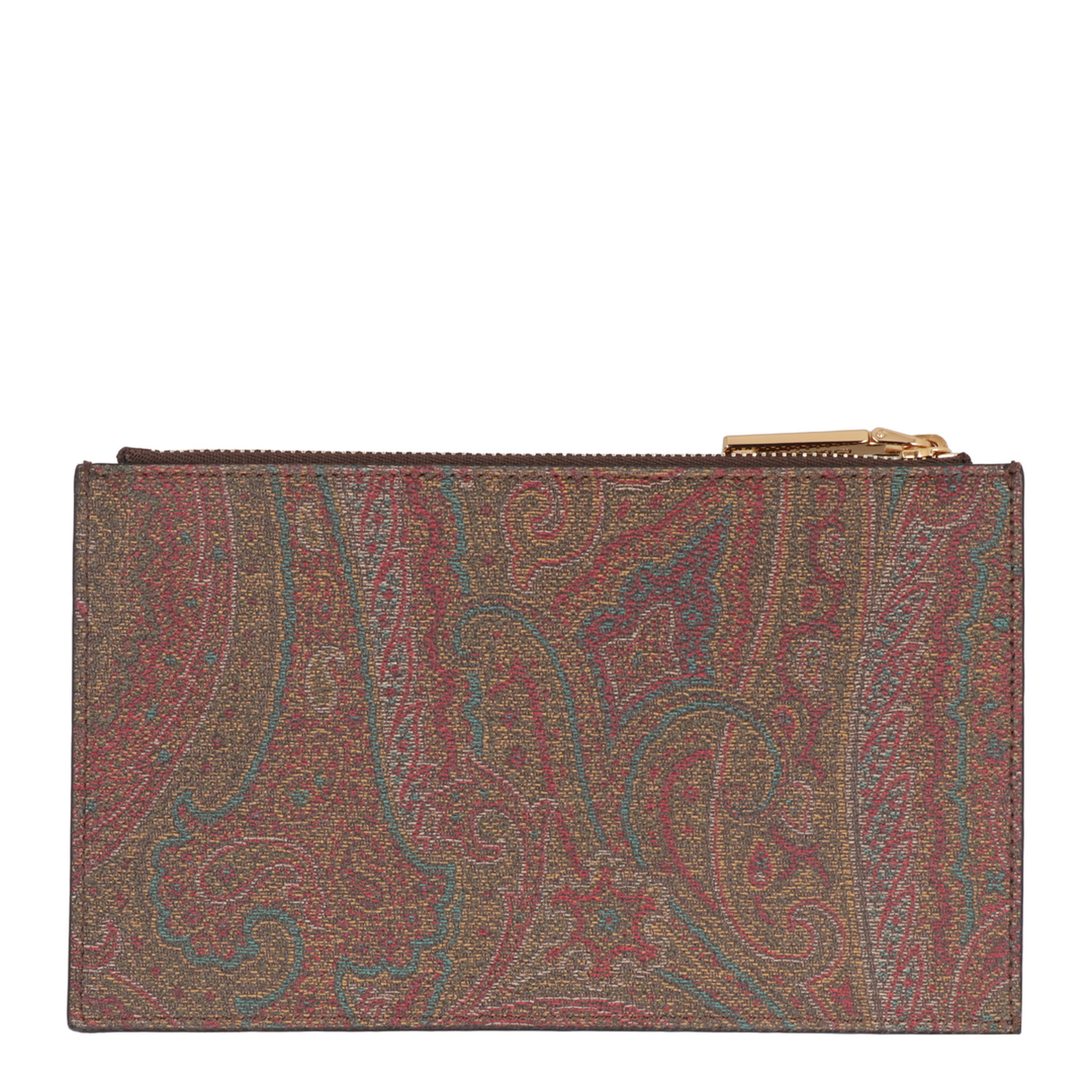 Paisley Jacquard Pouch - Brown / Multicolor - Image 3