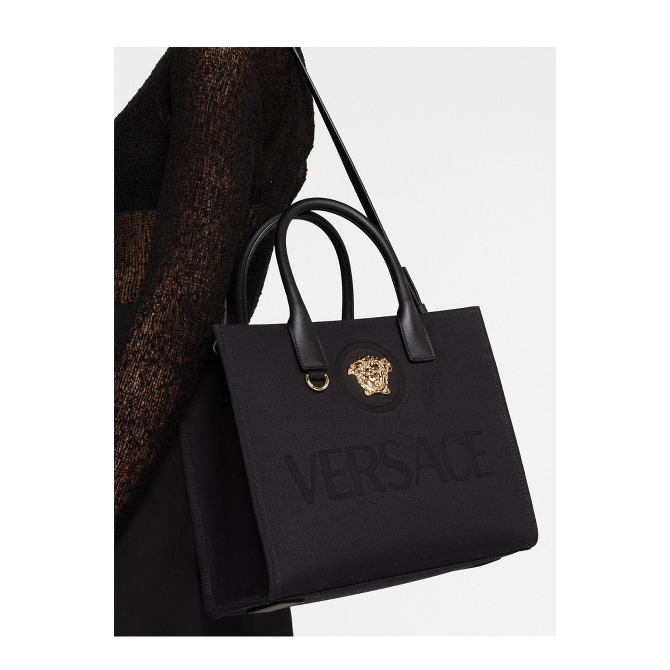 Canvas Small La Medusa Tote Bag - Image 3