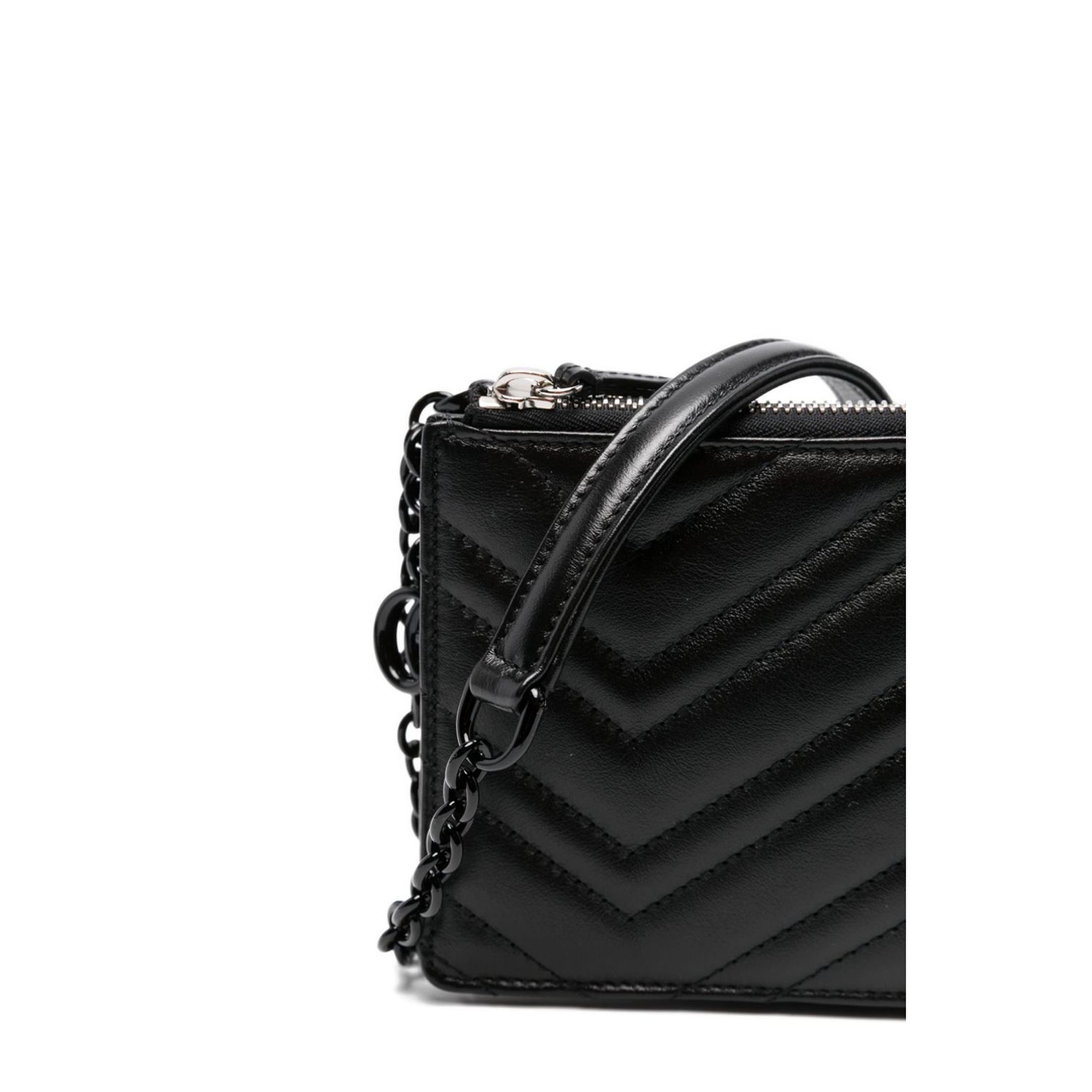GG Marmont Mini Calfskin Leather Shoulder Bag - Black - Image 4