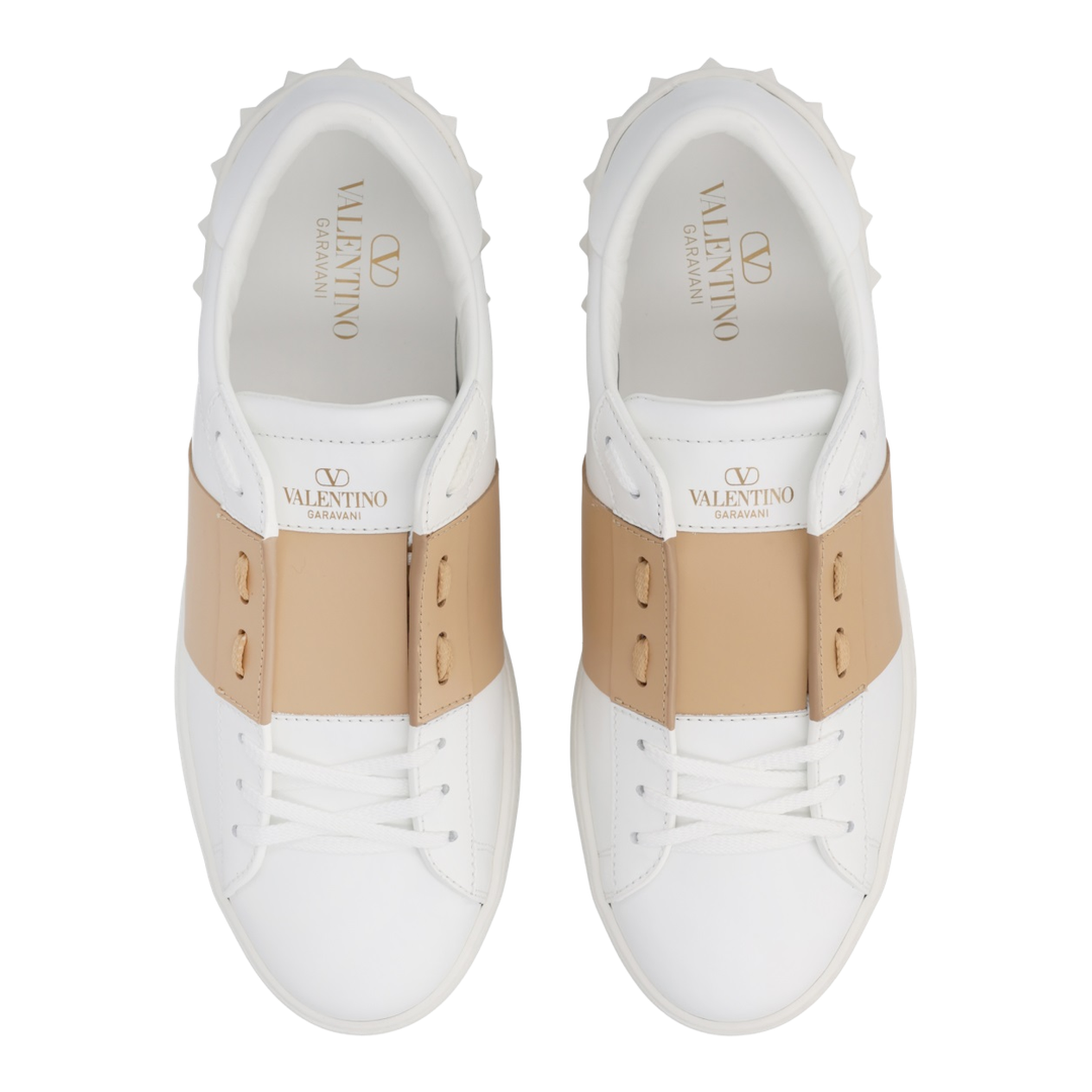 Open Sneaker in Smooth Leather - White - Image 5