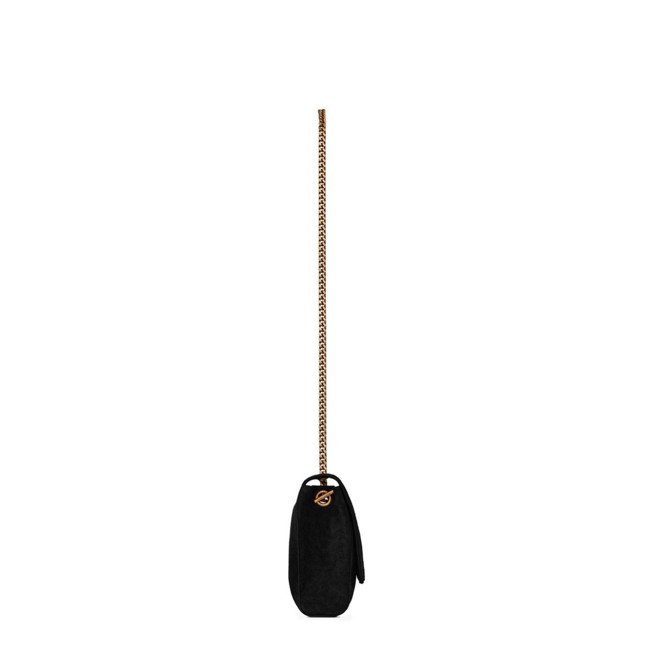 Kate Medium Suede Shoulder Bags - Black - Image 3