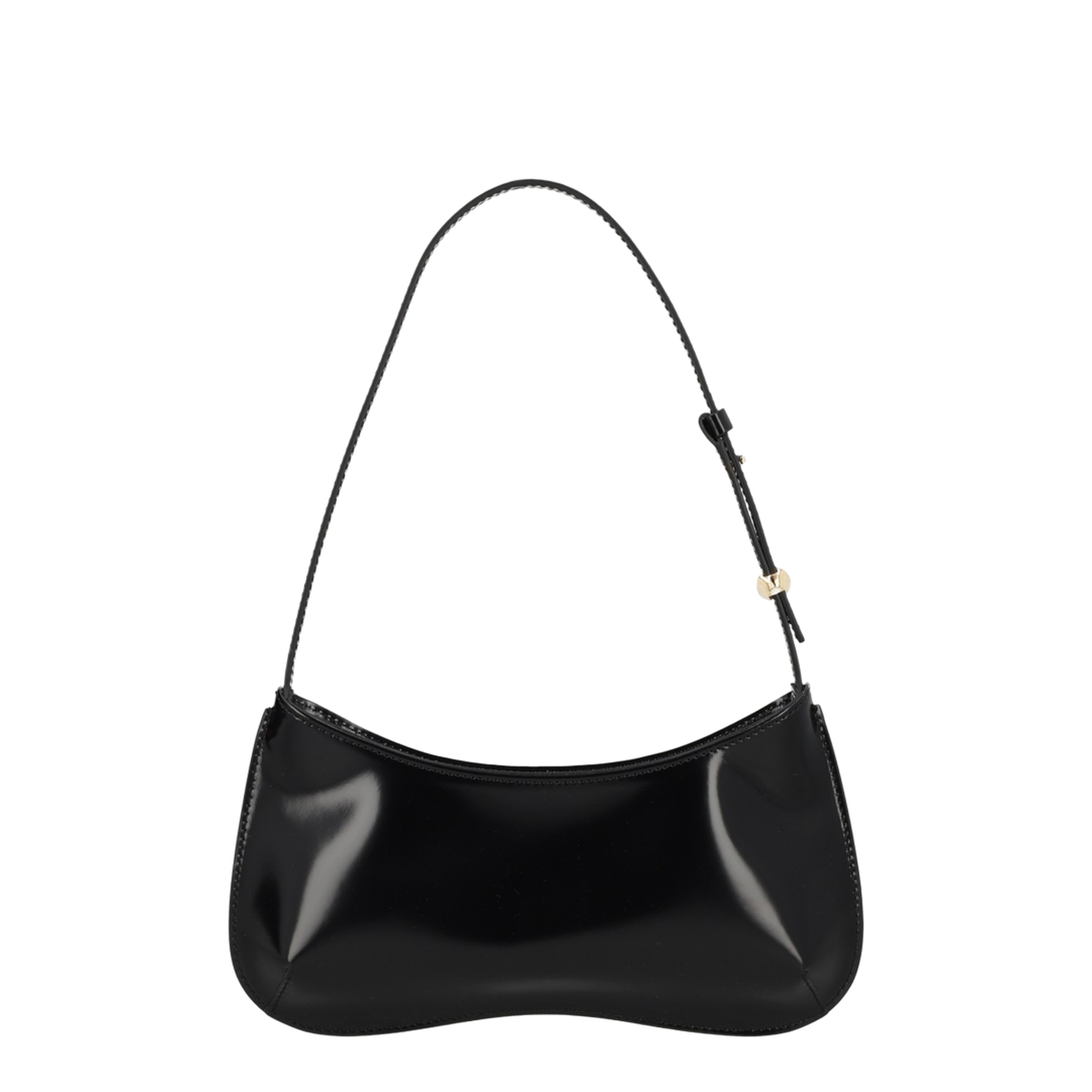 Le Bisou Calf Leather Shoulder Bag - Black - Image 2