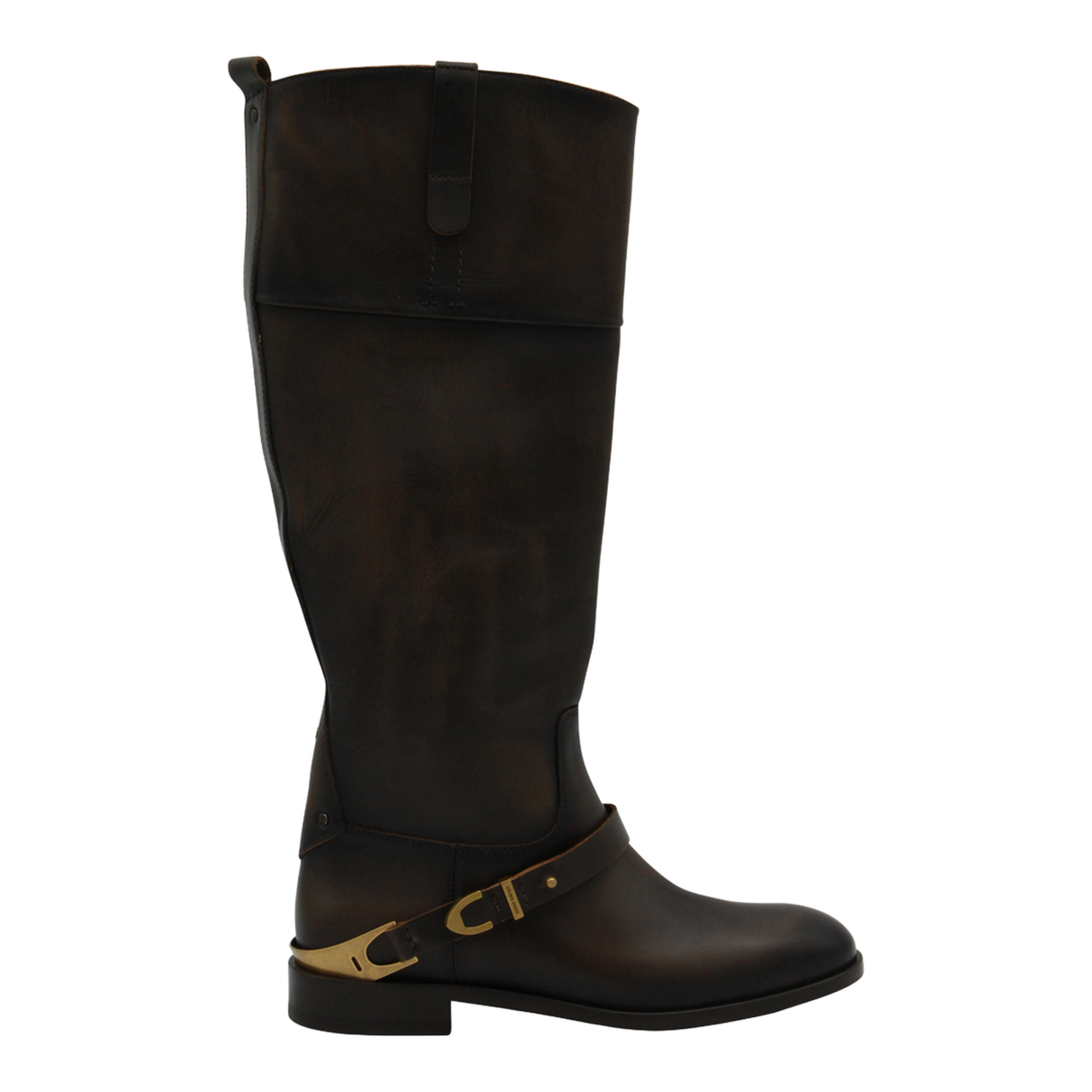 Charlie Dark Brown Leather Boots - Image 2