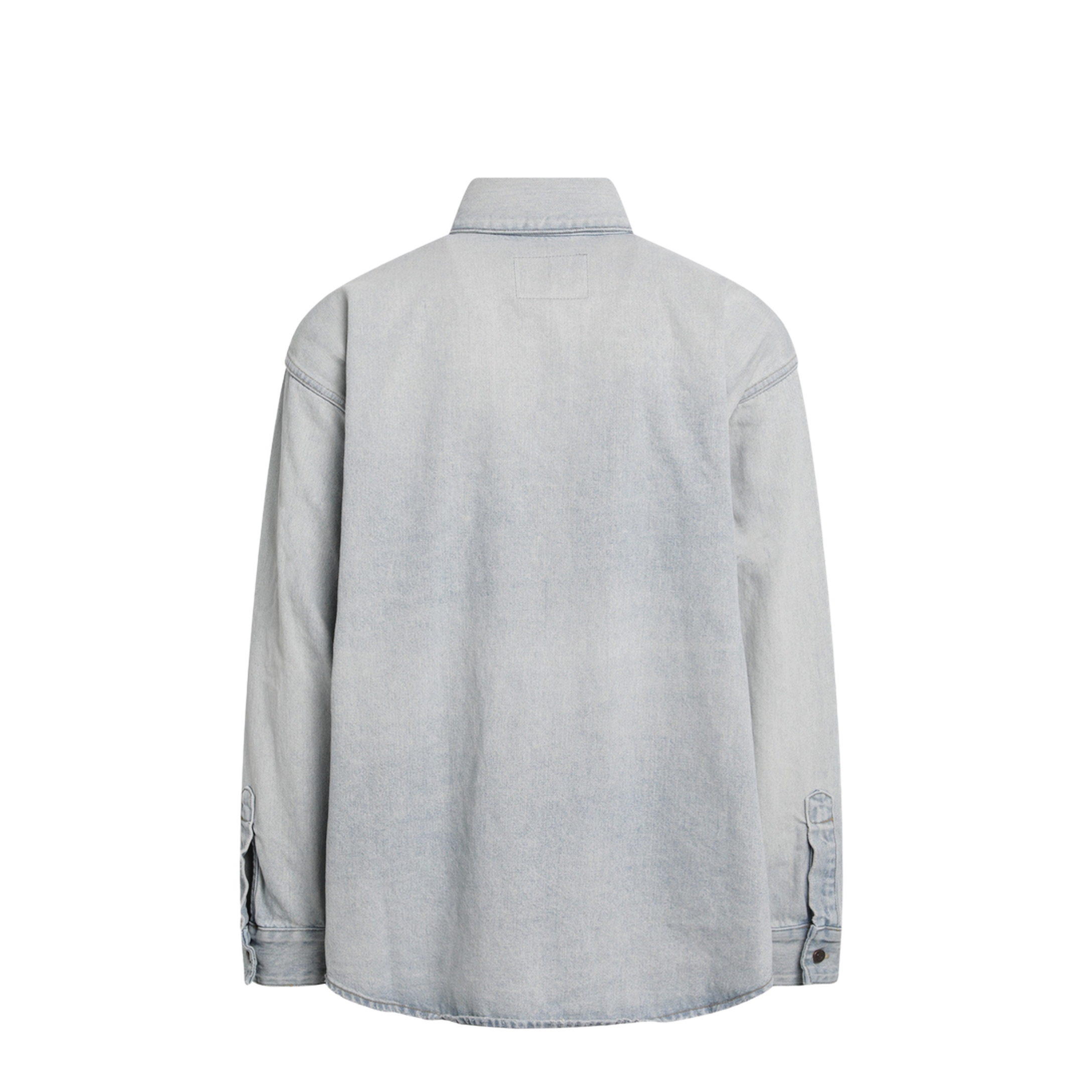 Light Blue Cotton Denim Shirt - Image 2