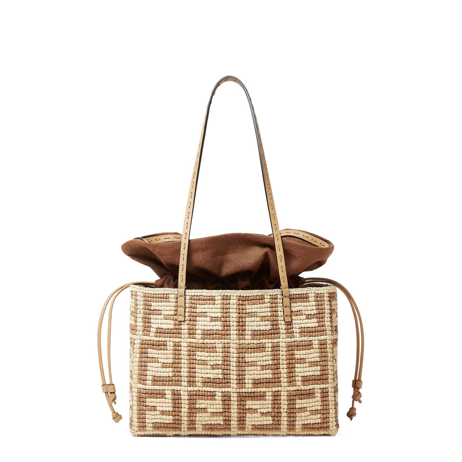 Roll Small Canvas Top Handle Bags - Tan - Image 1