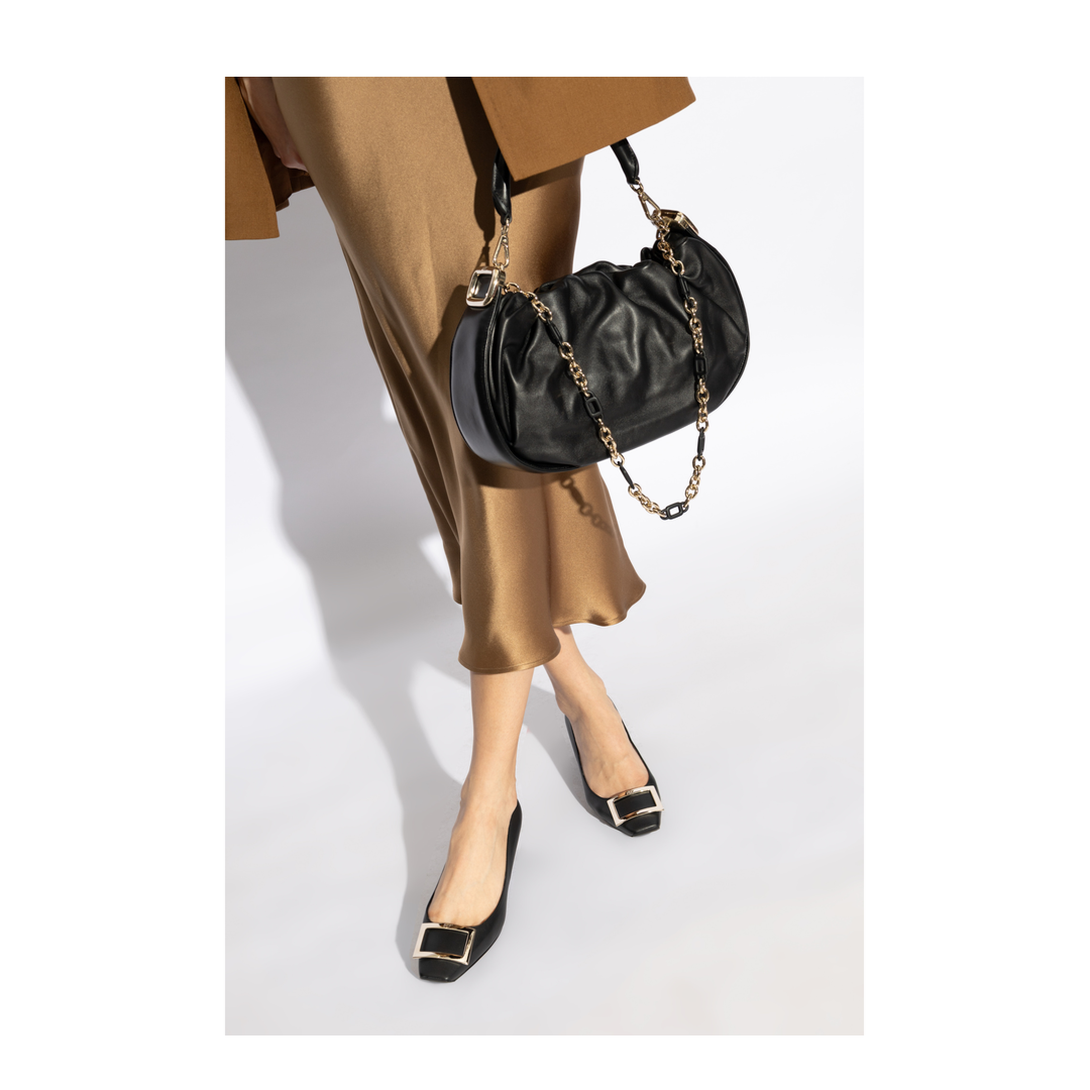 Viv' Choc Royal Medium Nappa Leather Hobo - Black - Image 2
