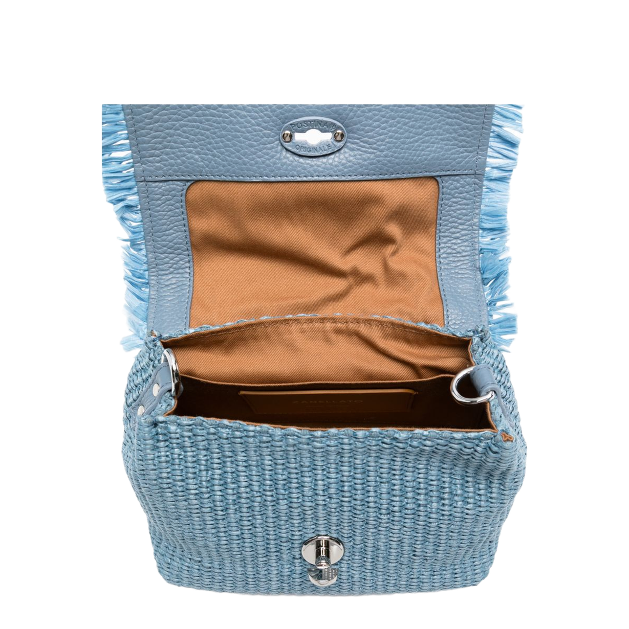 Postina Baby Straw Tote Bag - Blue - Image 3