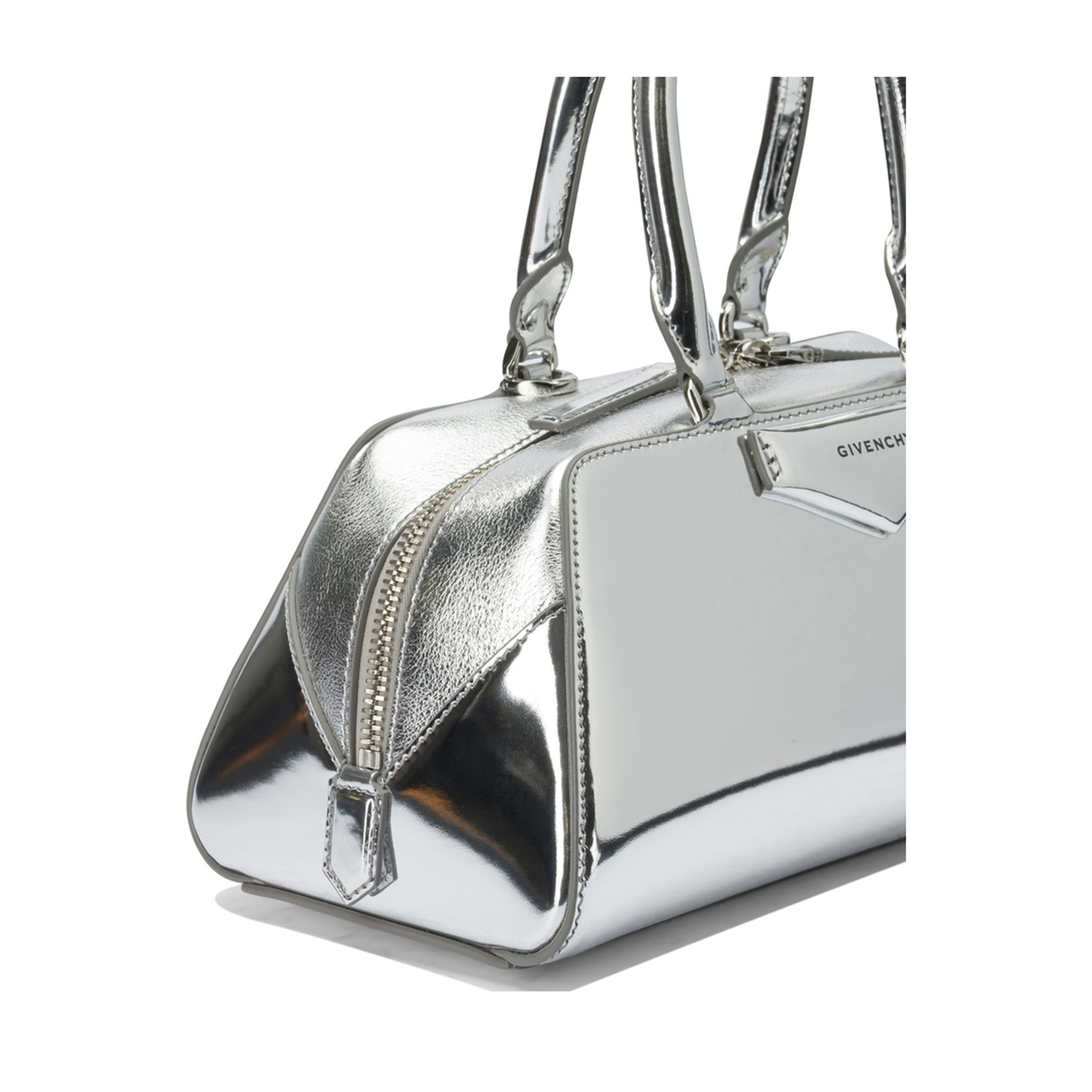 Antigona Small Calfskin Crossbody - Light Silvery - Image 4