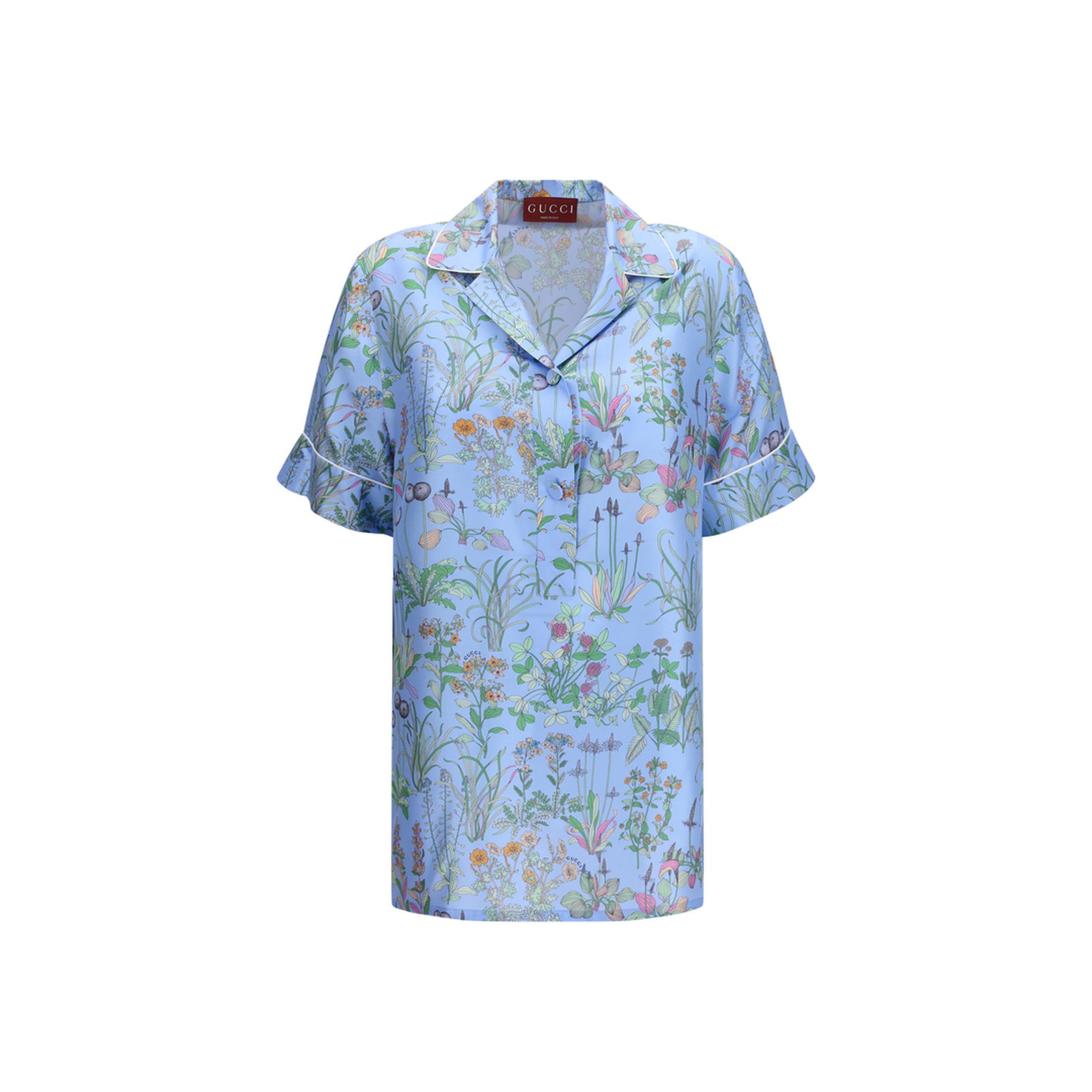 Printed Silk Twill Shirt - Image 1