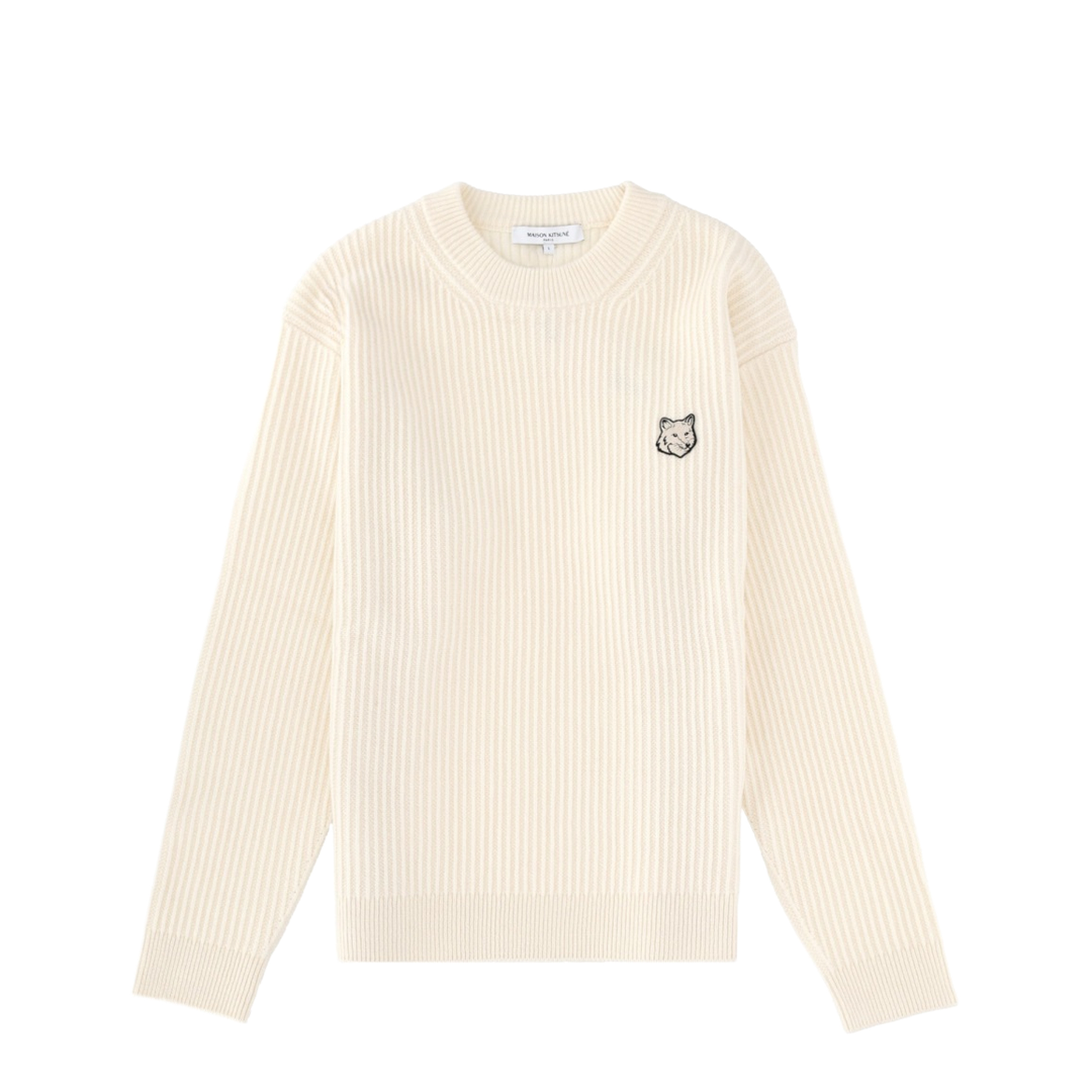 Ribbed Knit with Fox Patch - Image 1