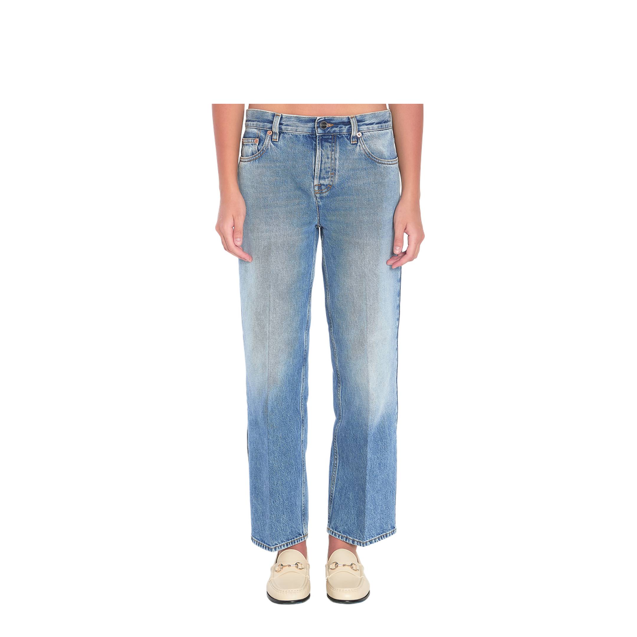 Straight Fit Denim Pants in Light Blue - Image 1