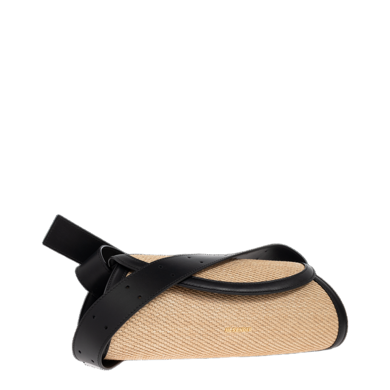 Cannolo Small Woven Raffia Shoulder Bag - Natural - Image 4