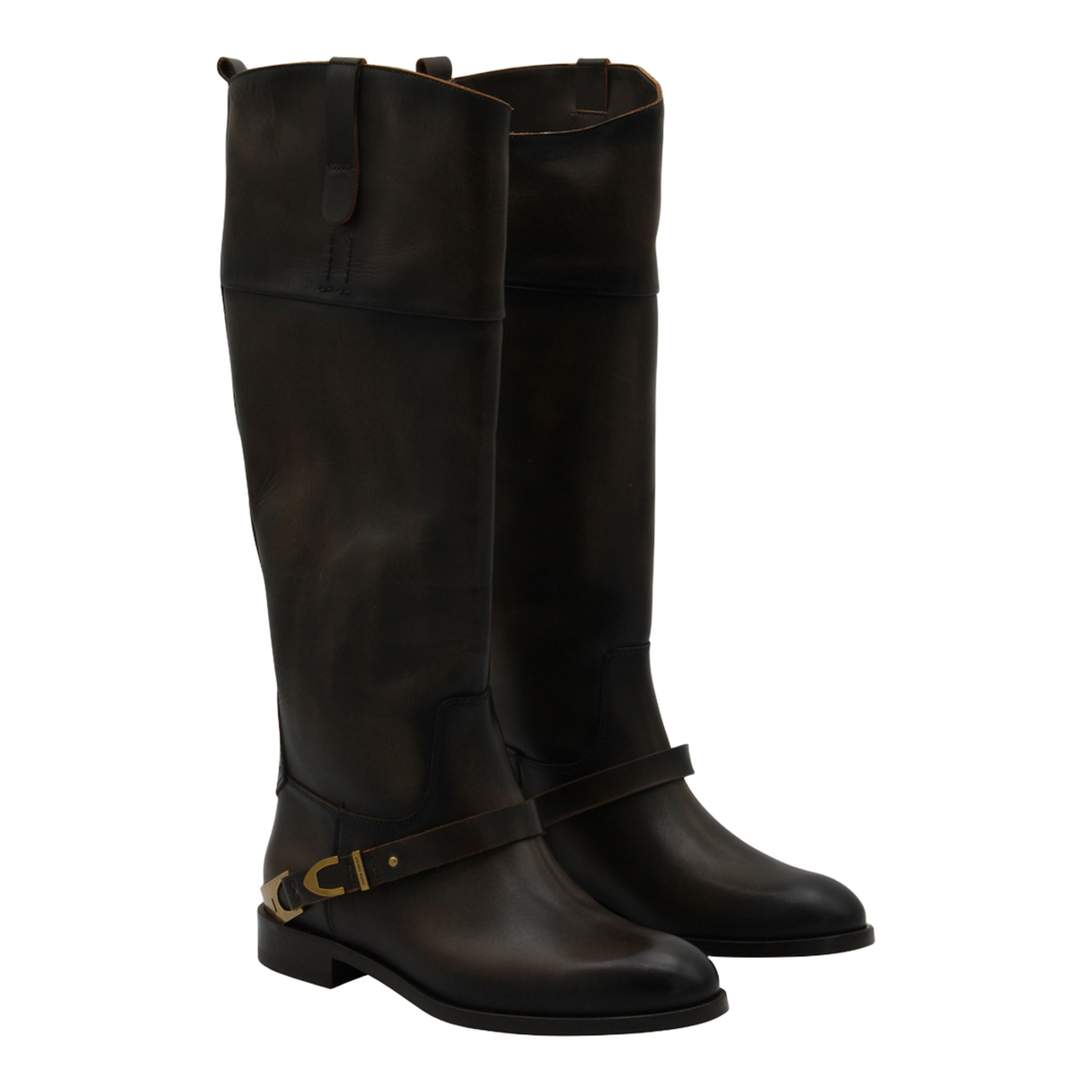 Charlie Dark Brown Leather Boots - Image 4