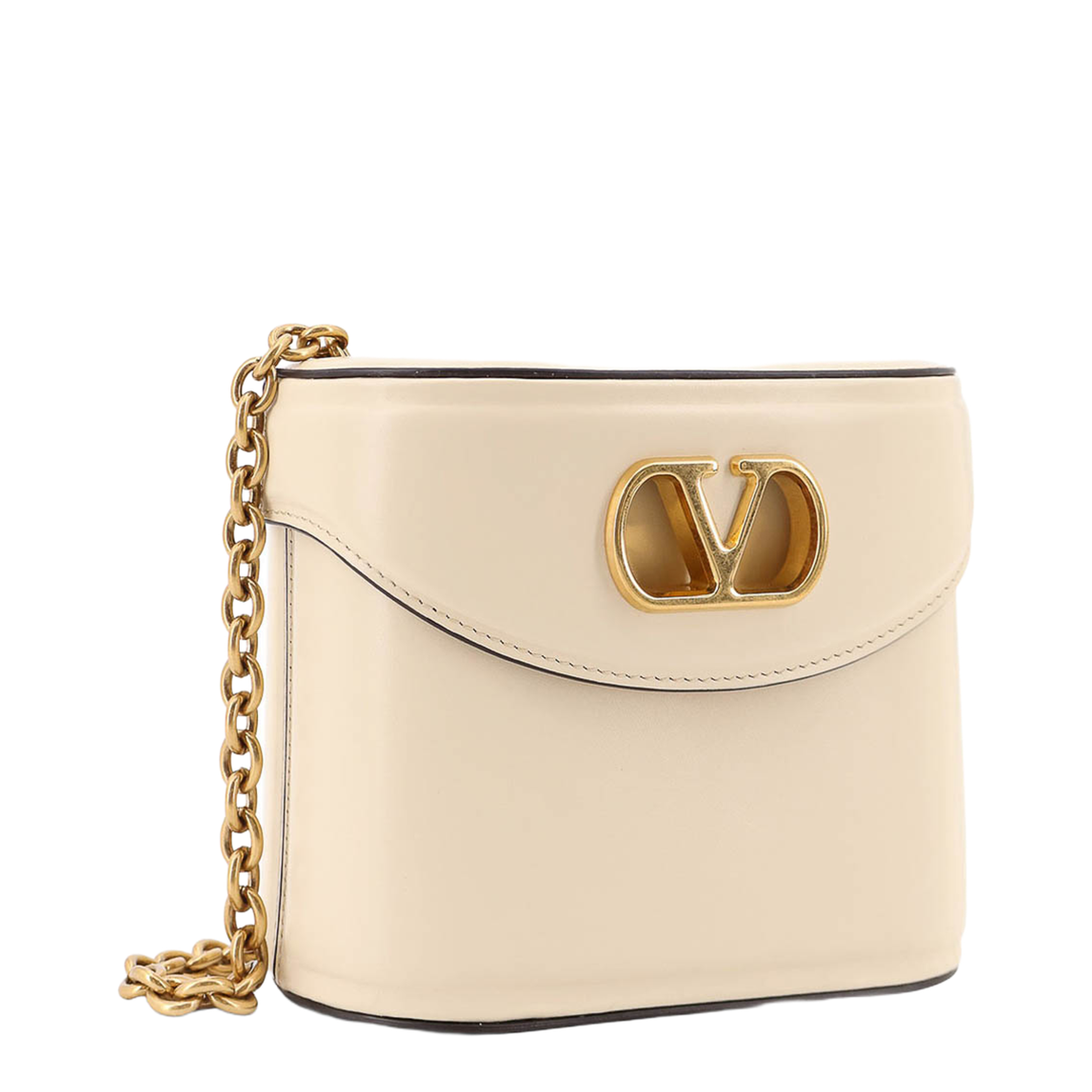 Ivory Leather VLogo Signature Bucket Bag - Image 2