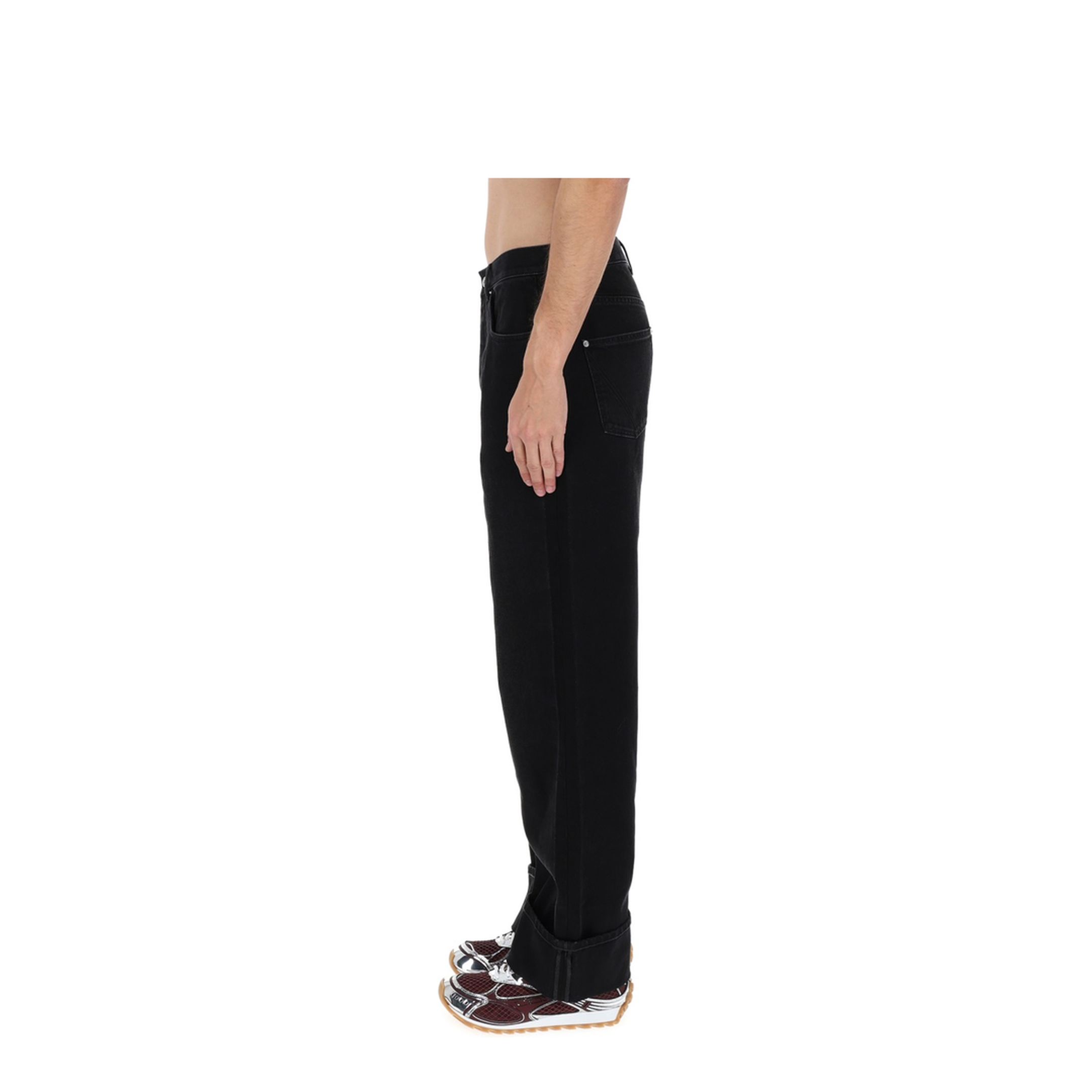 Jeans With Folded Hem - Image 4