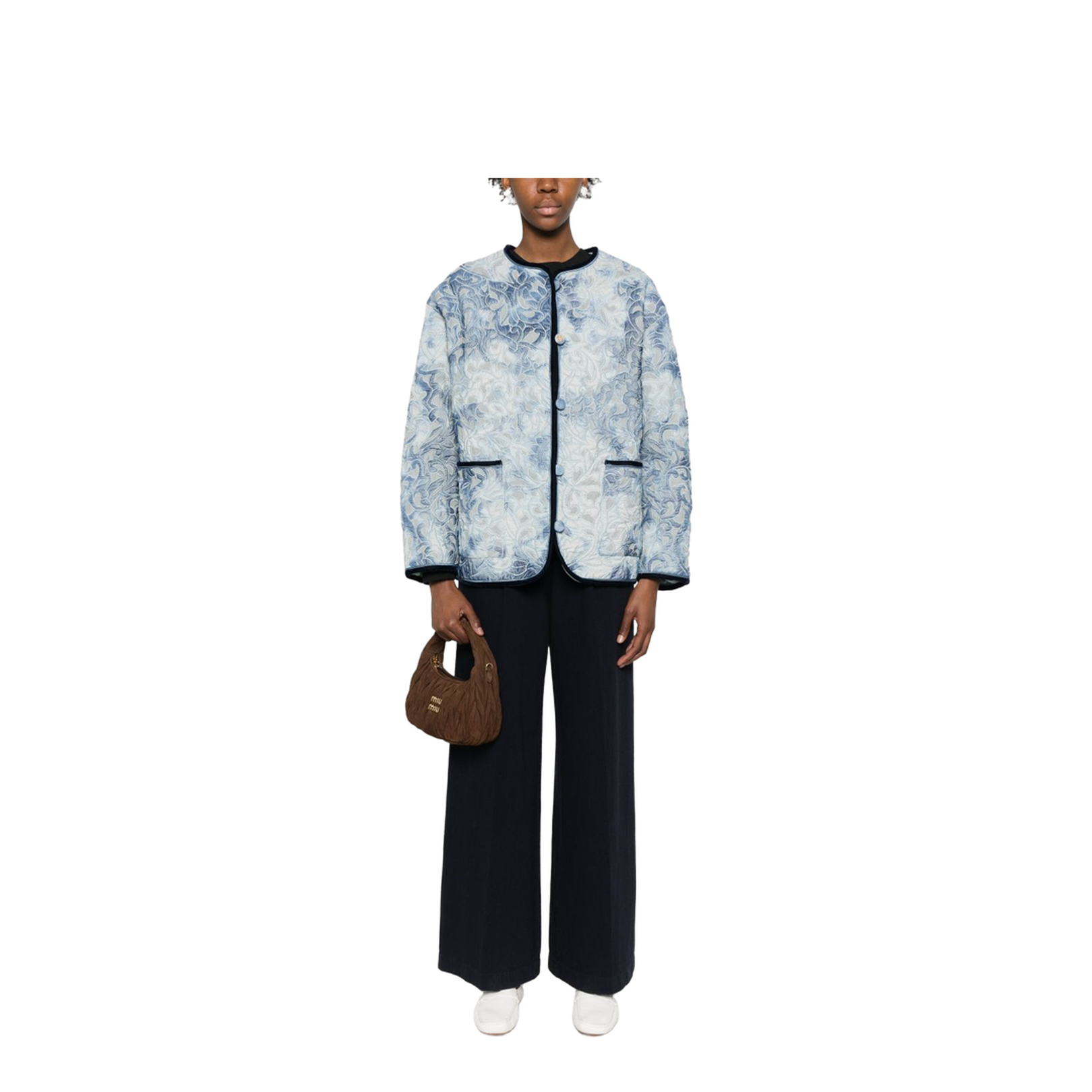 Zip Up Short Blouson Denim - Image 5