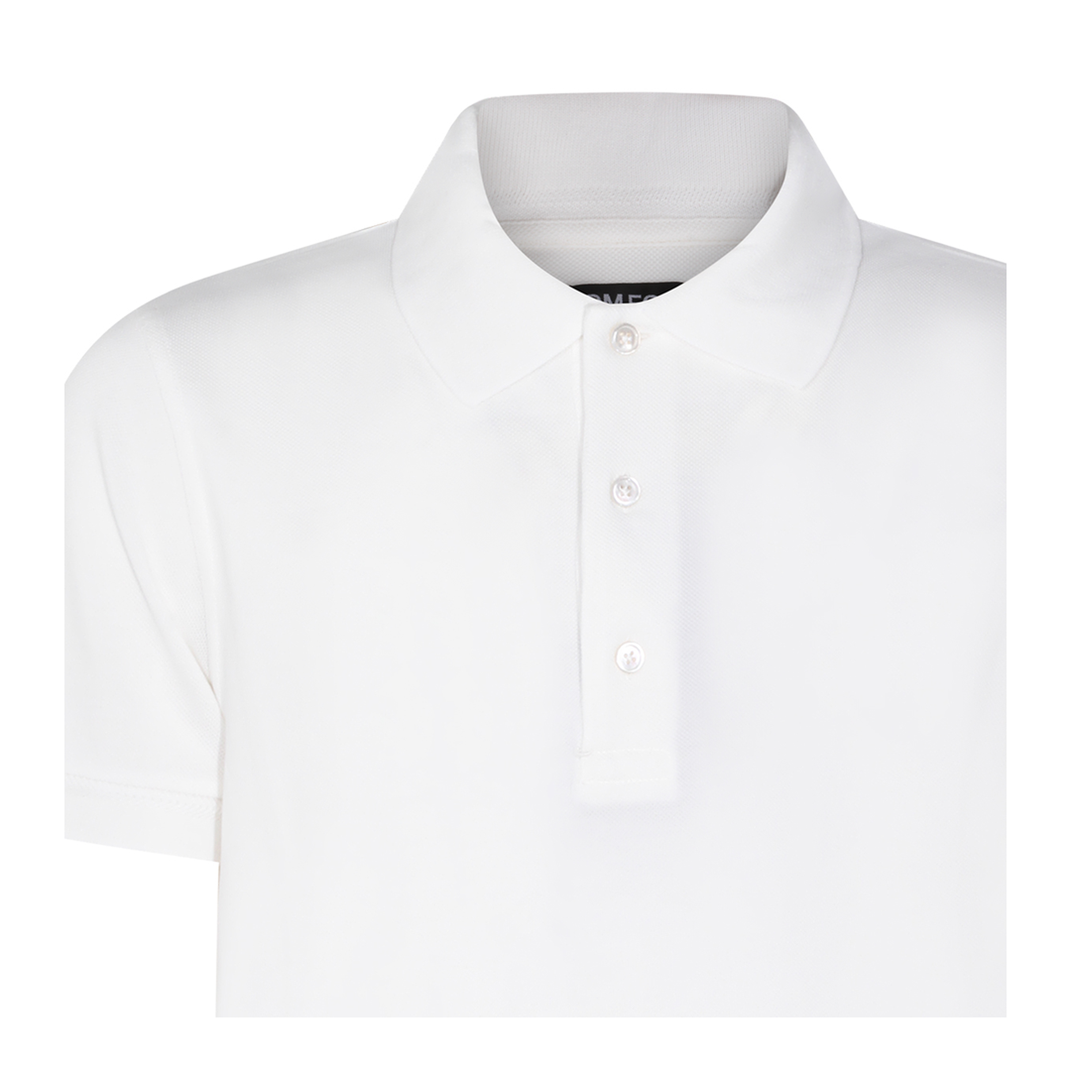 Lyocell Pique Polo Shirt In White - Image 5