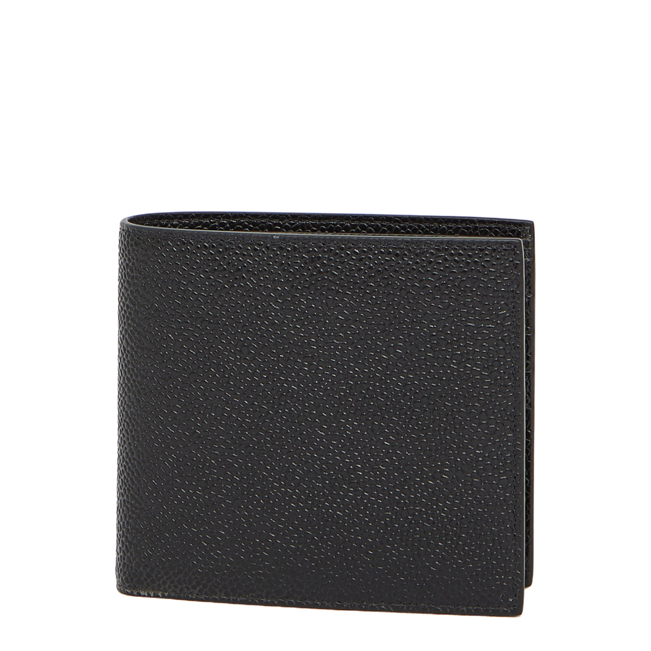 Pebble Grain Leather Bifold Wallet - Black - Image 1