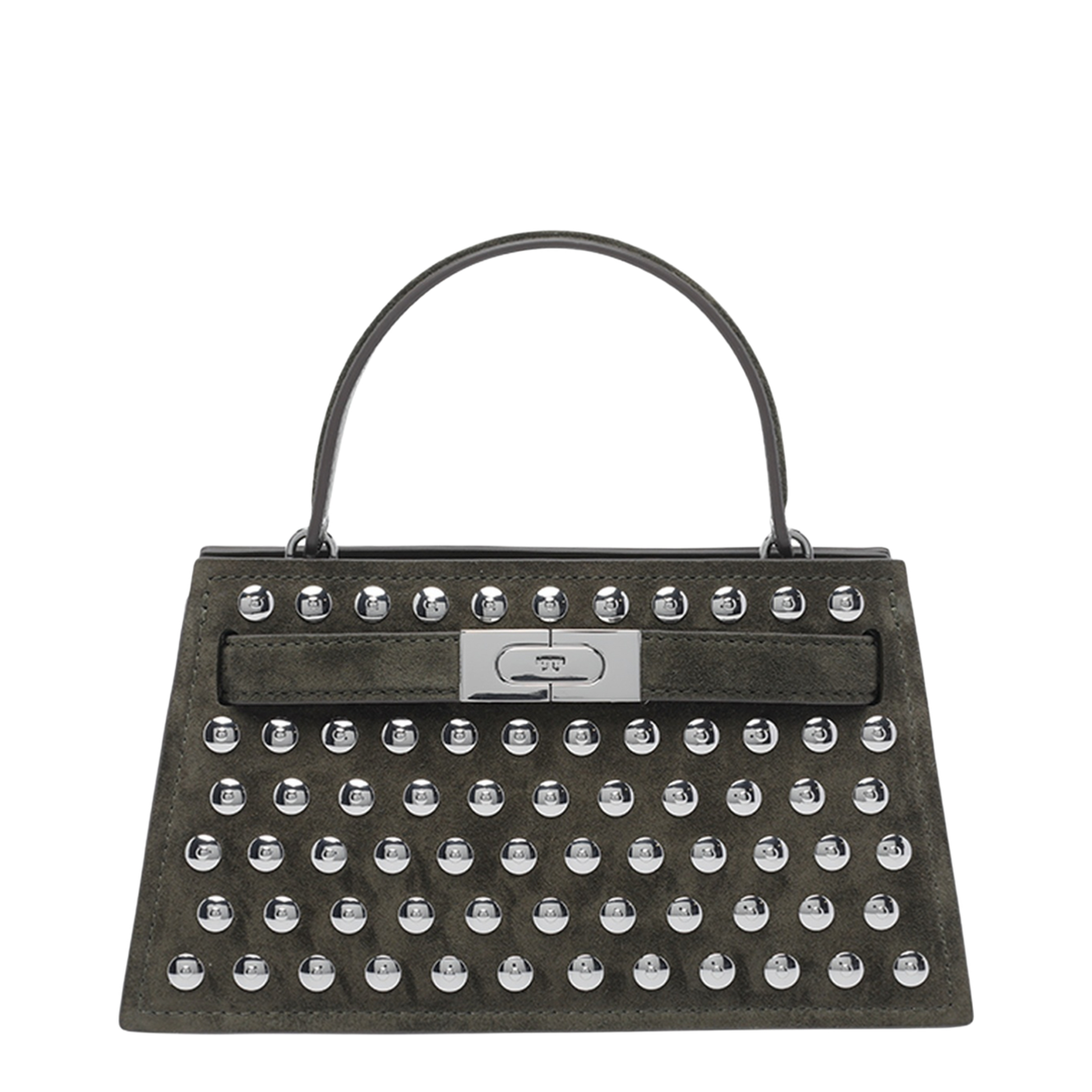 Mini Lee Radziwill Studded Suede Handbag - Image 1