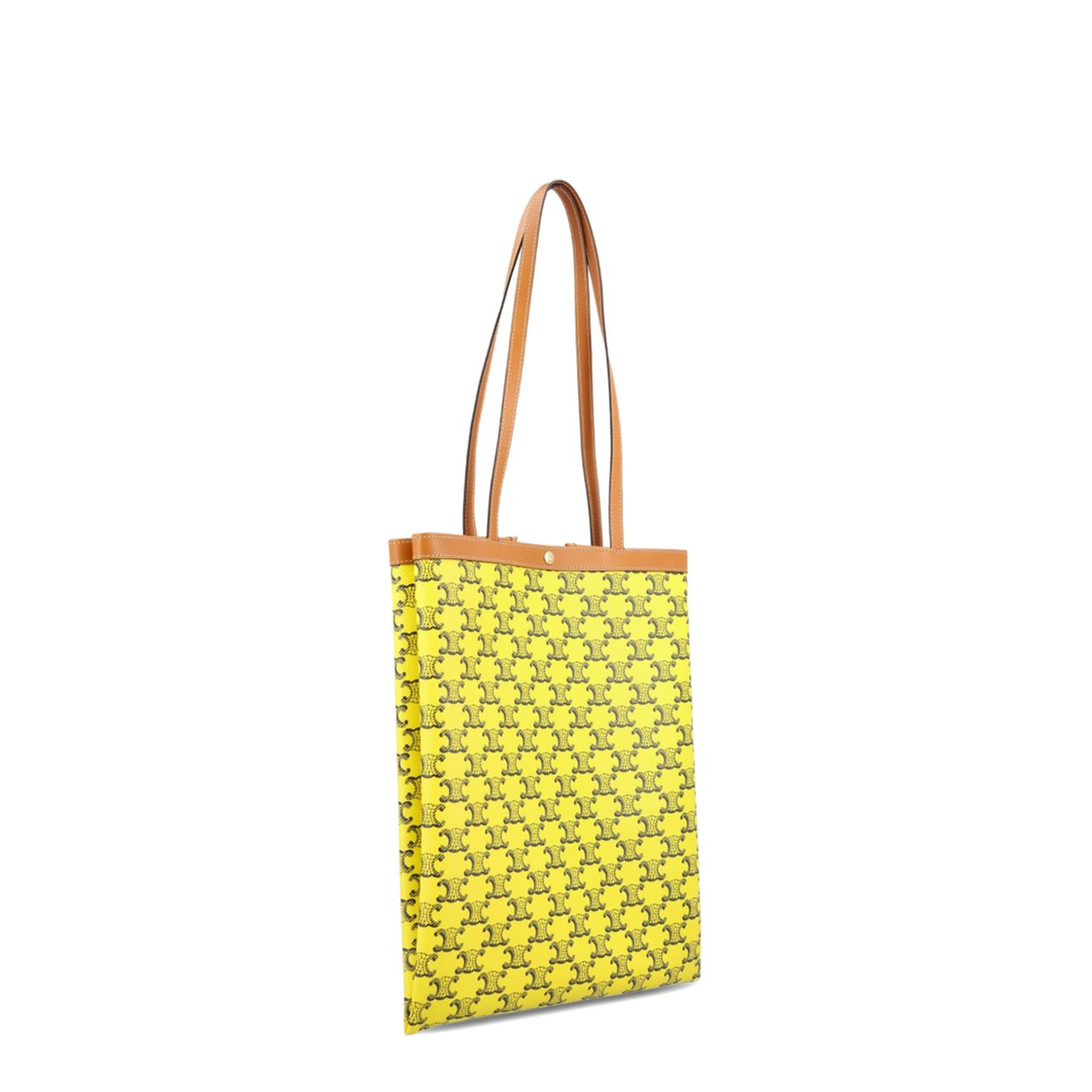 Medium Calfskin Flat Shopper - Yellow - Image 2