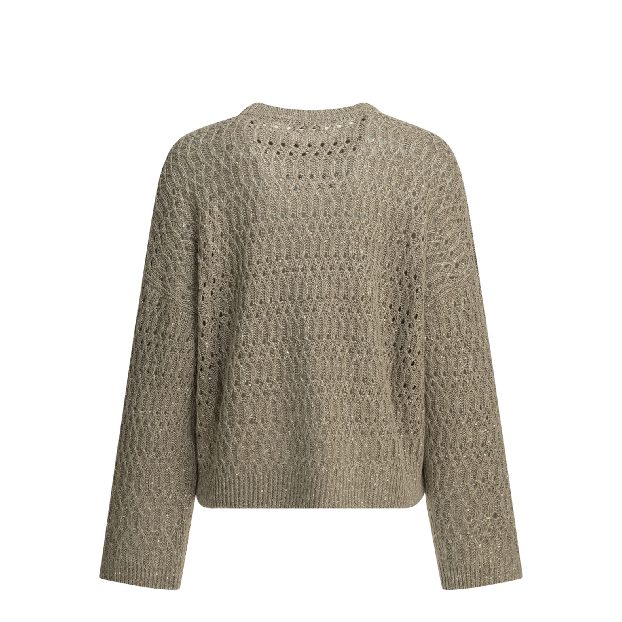 Linen Knitted Sweater Grey - Image 2