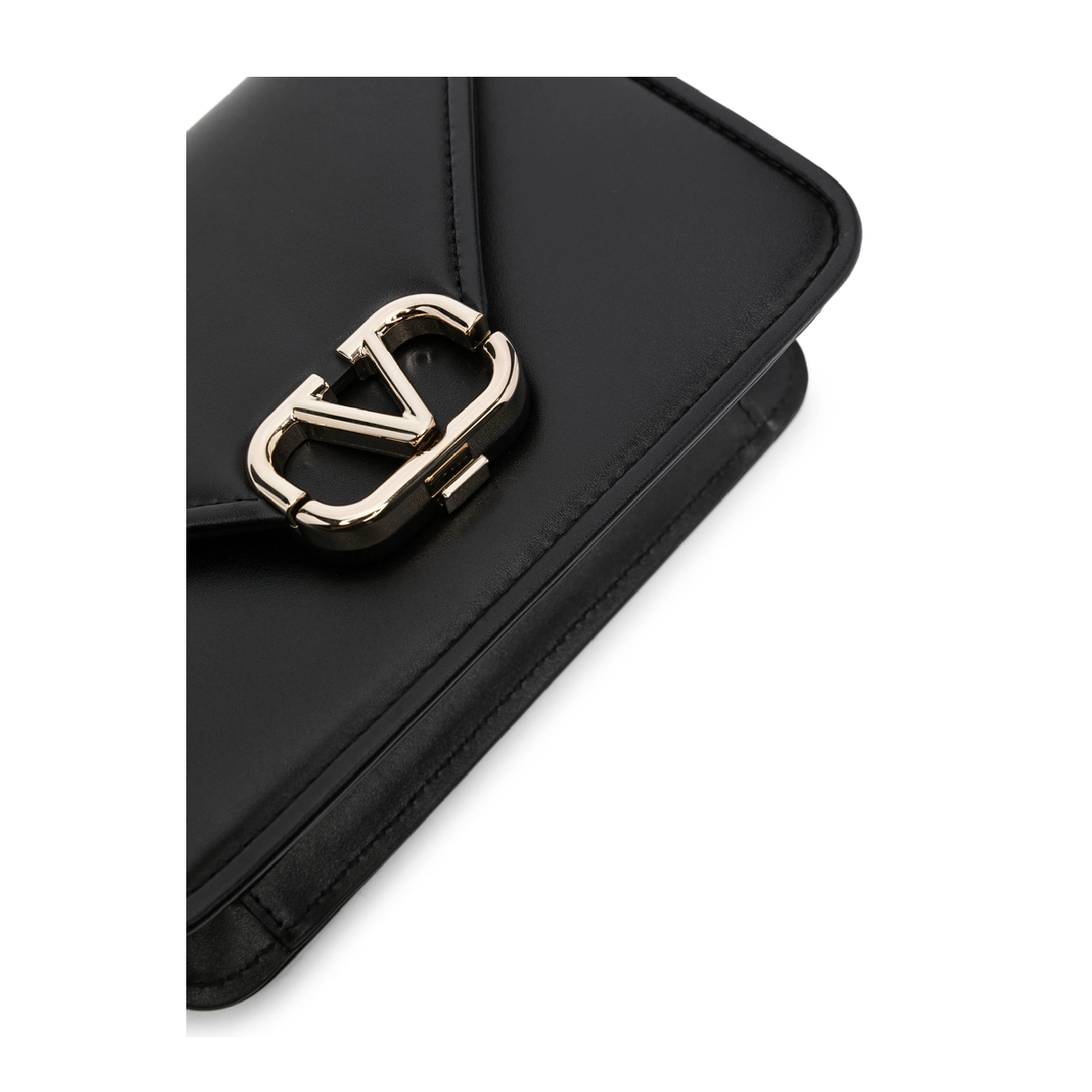 Small Letter Bag In Calfskin - Black - Image 3
