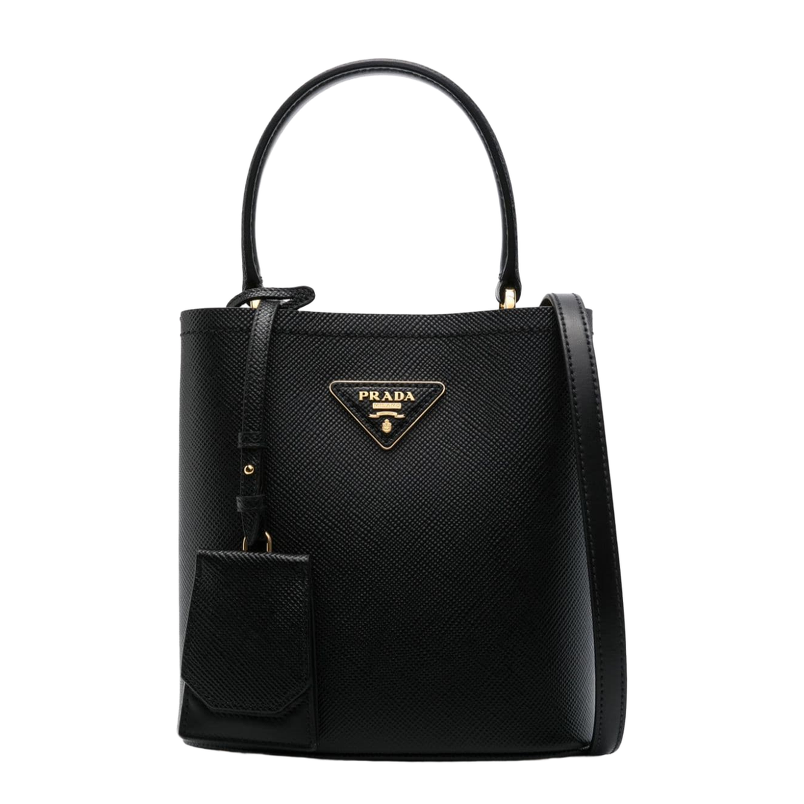 Panier Small Saffiano Leather Bag - Black - Image 1