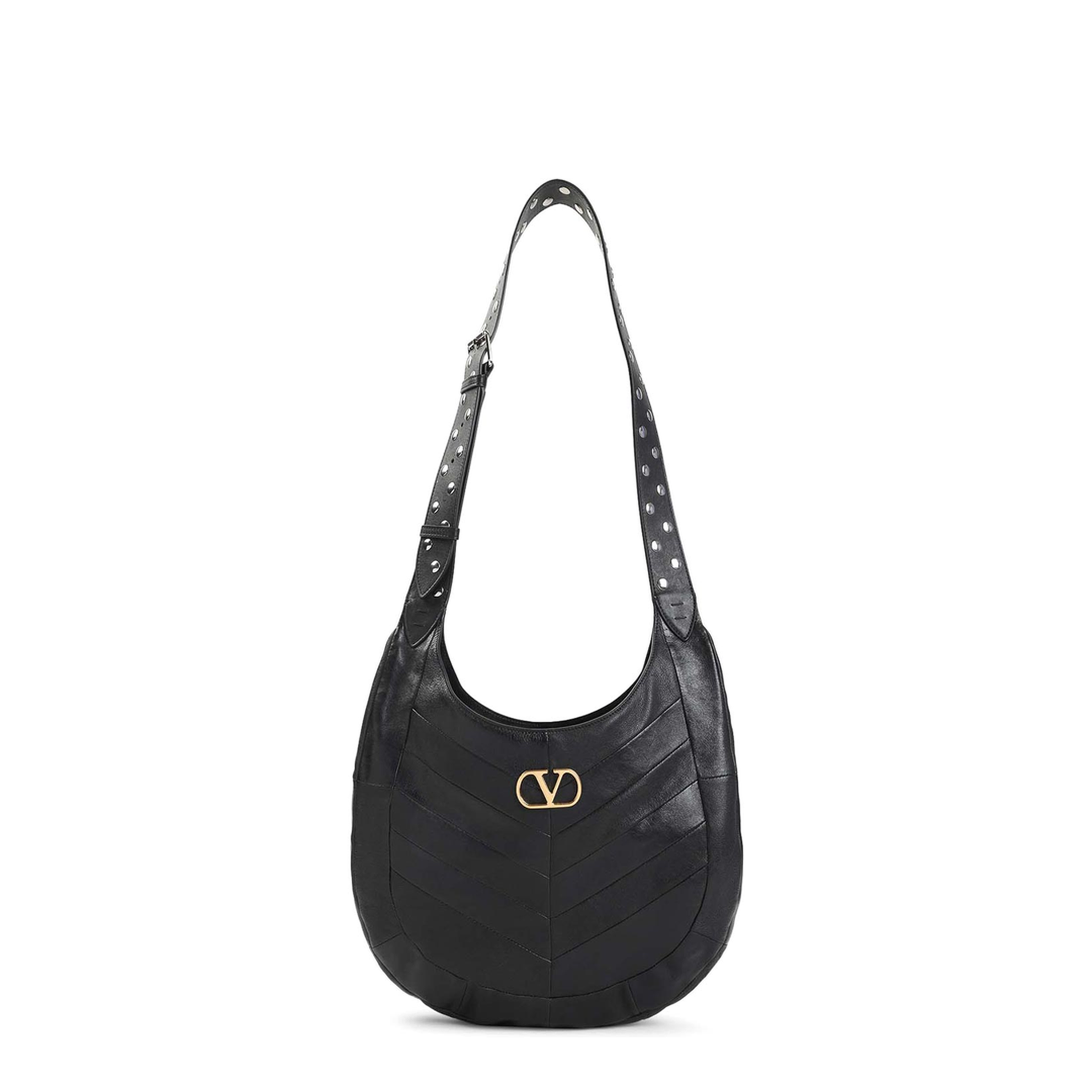 Hoboho Medium Nappa Leather Hobo Bag - Nero - Image 1
