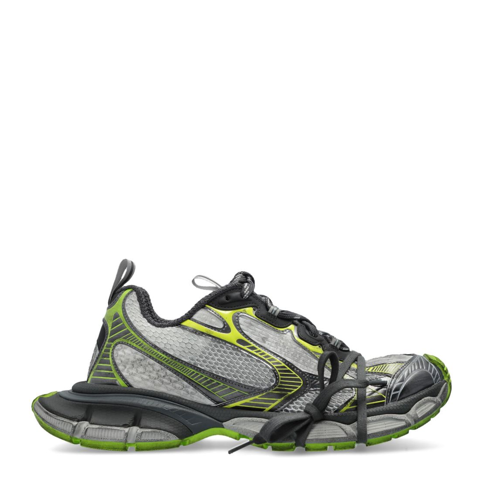 3XL Trainers in White Grey Green Yellow - Image 1