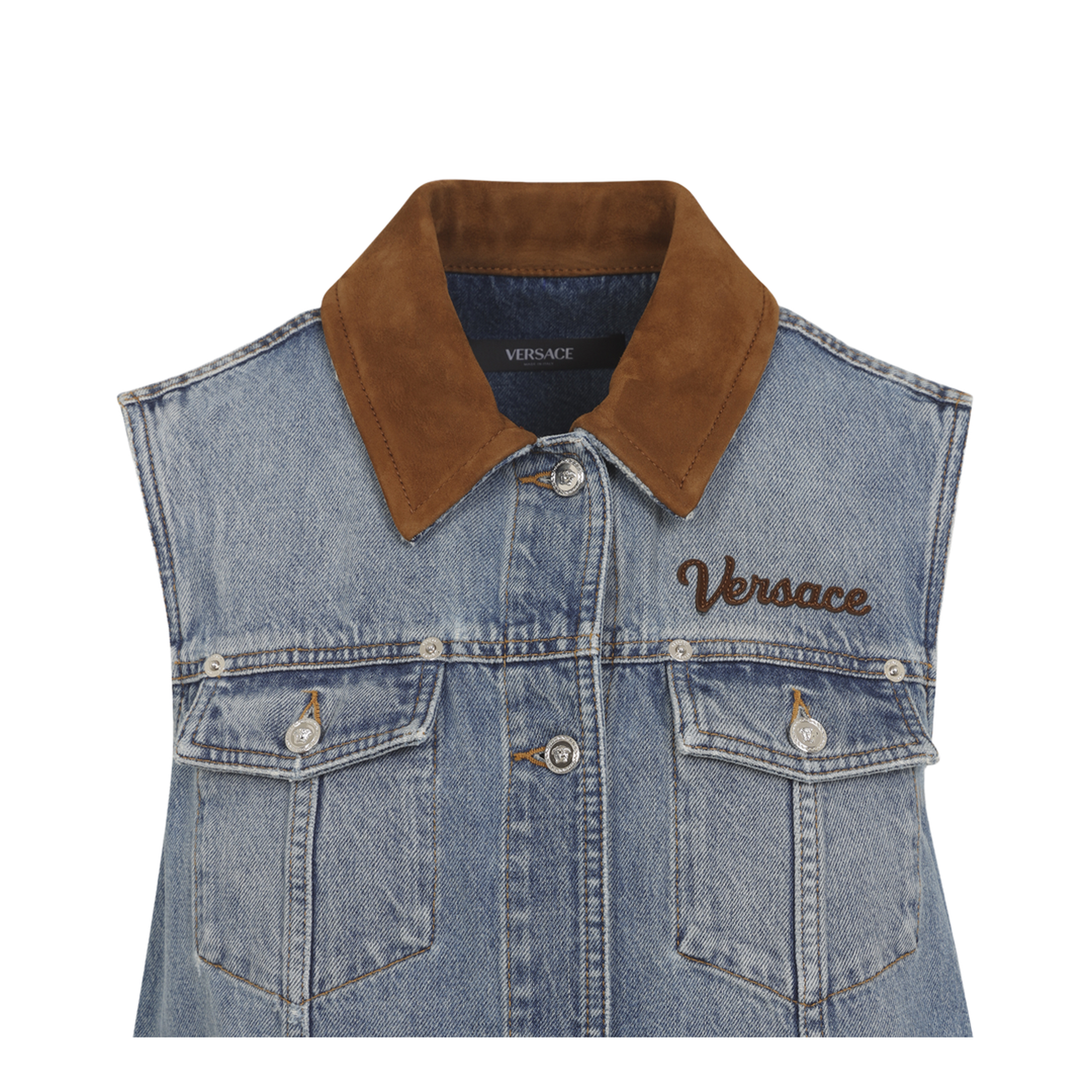 Denim Stone Wash Dress - Image 4