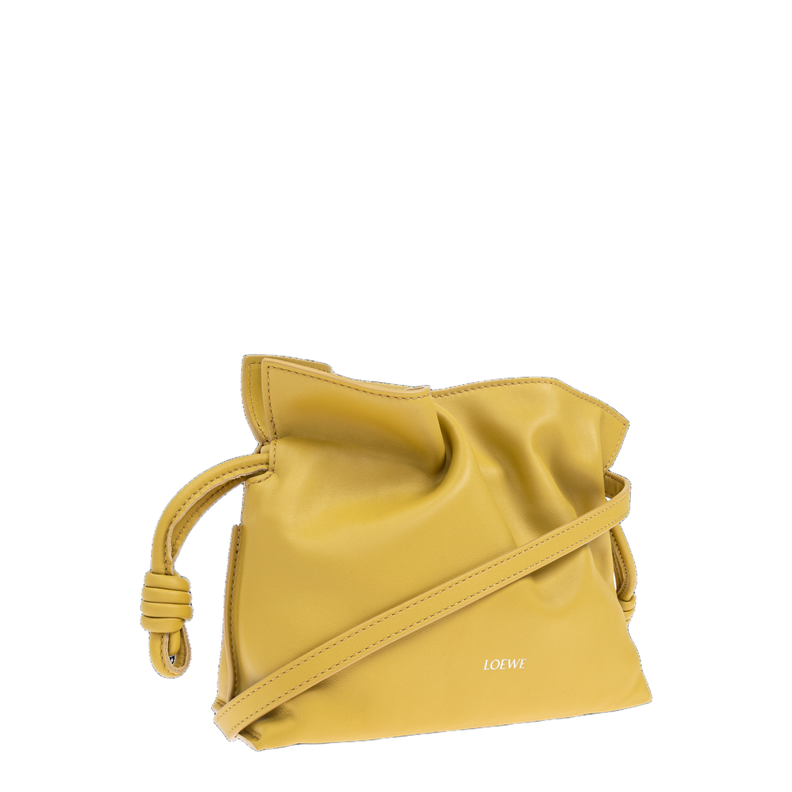 Flamenco Mini Calfskin Clutch Bags - Yellow - Image 4