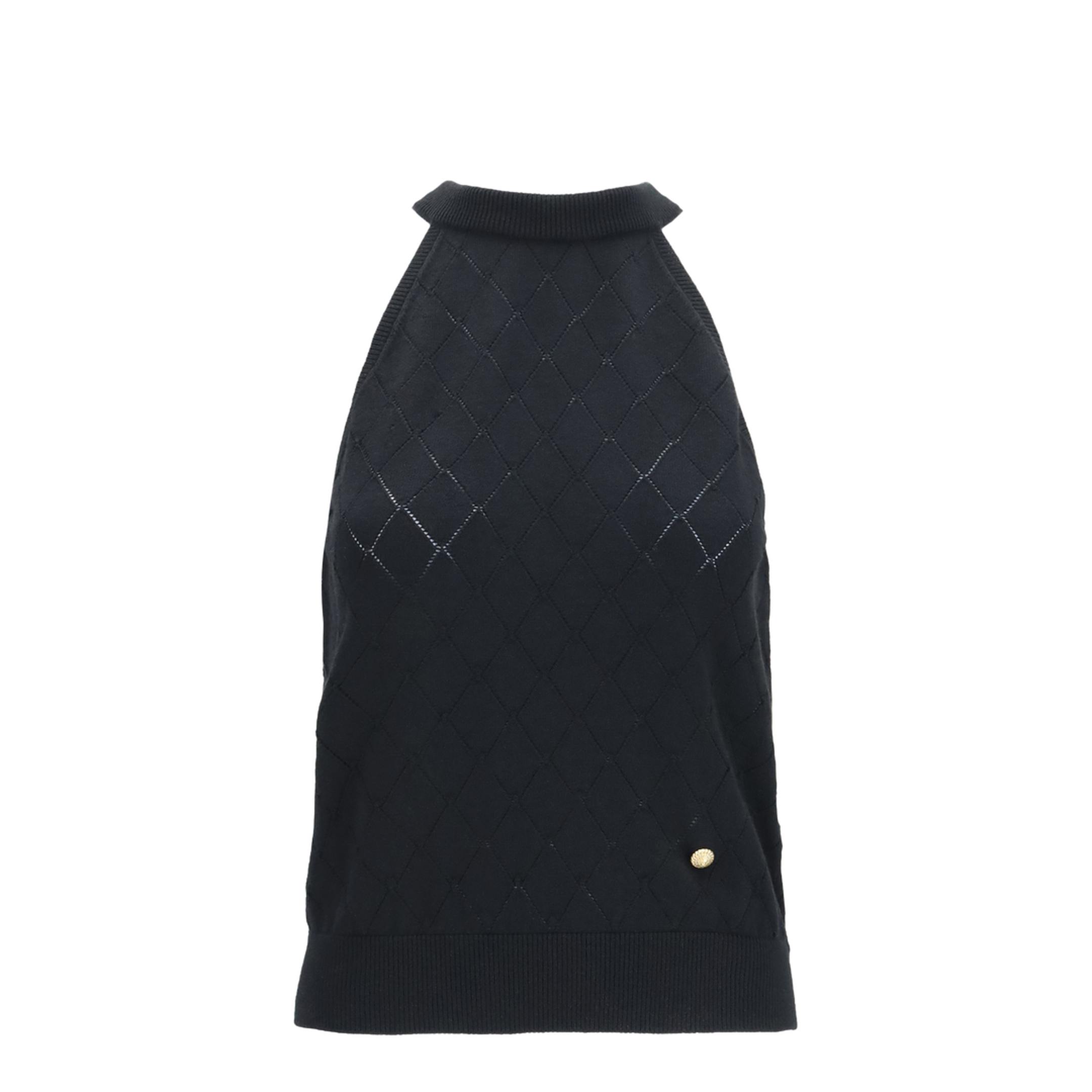 Sleeveless Wool Crewneck Top - Image 1