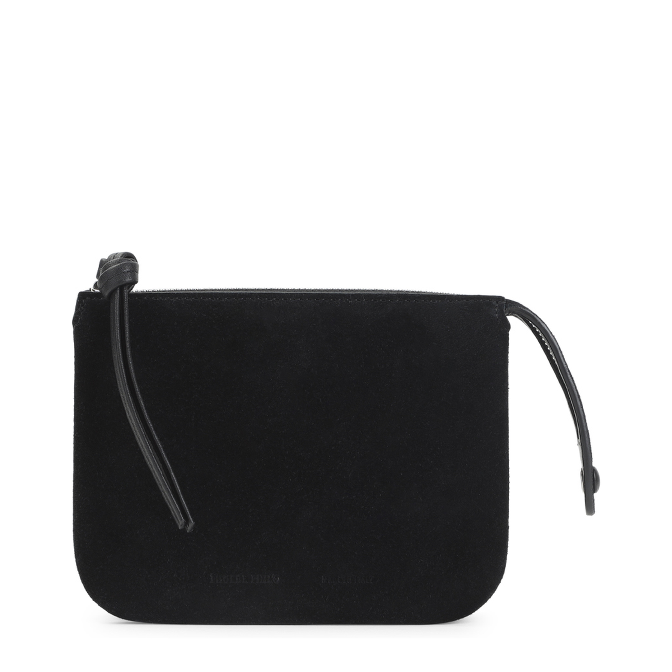 Small Calfskin Shoulder Bag - Black Suede - Image 2