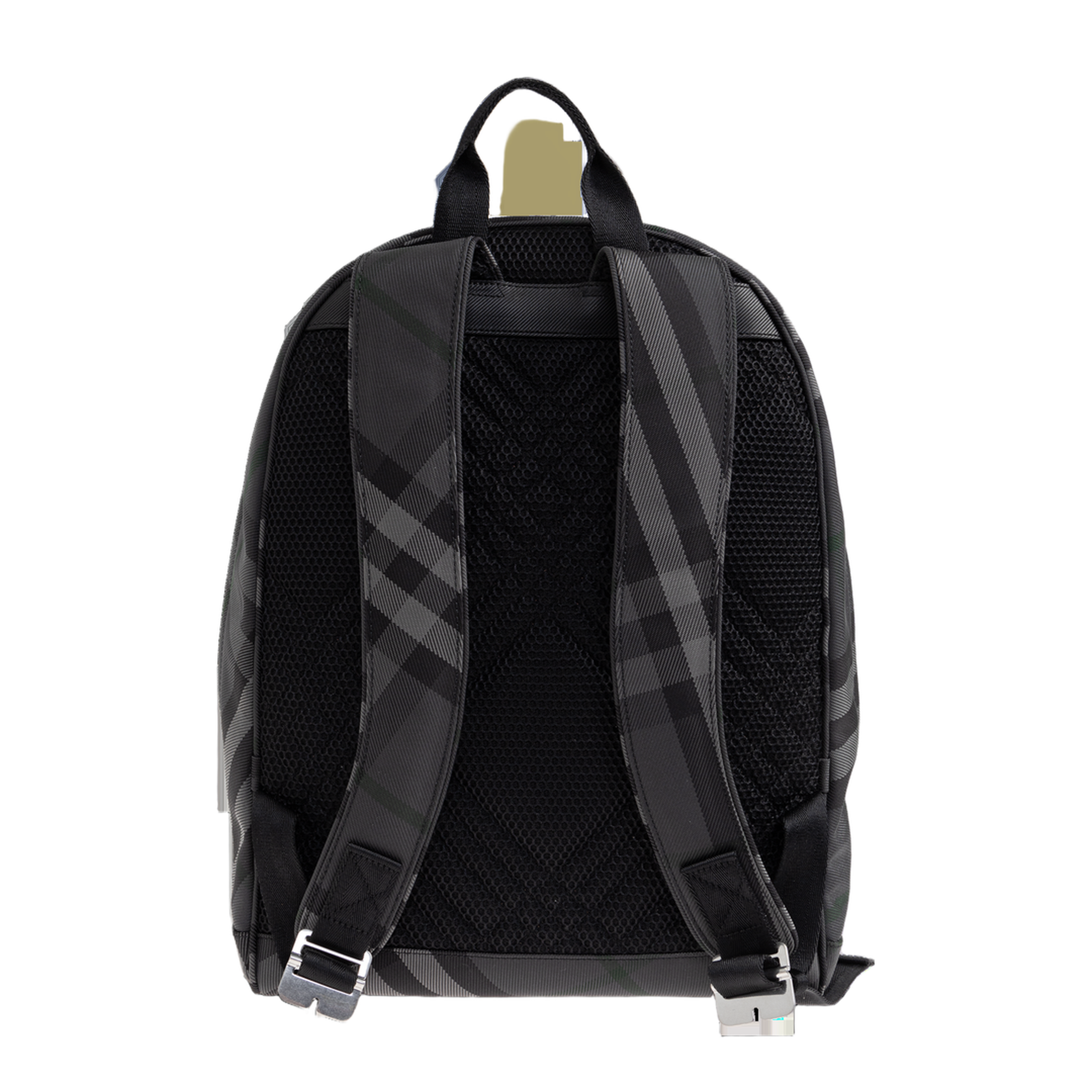 Grid Nylon Backpack - Charcoal Grey - Image 3