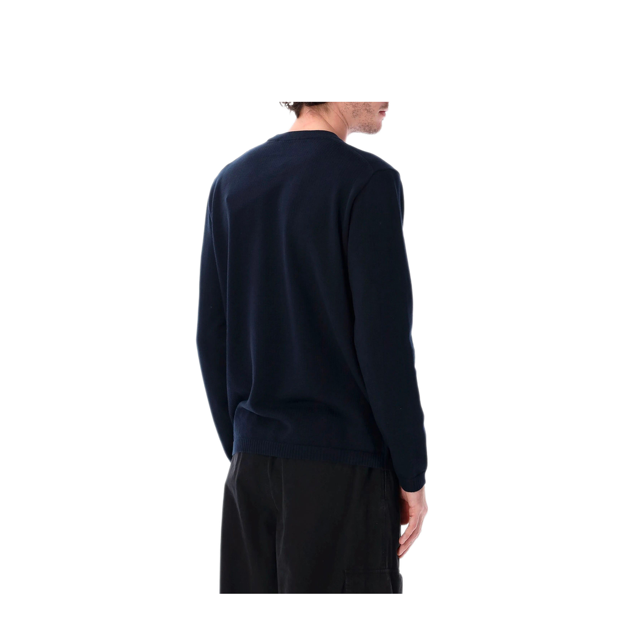 Loose Fit Ribbed Cotton Crewneck Sweater - Image 4
