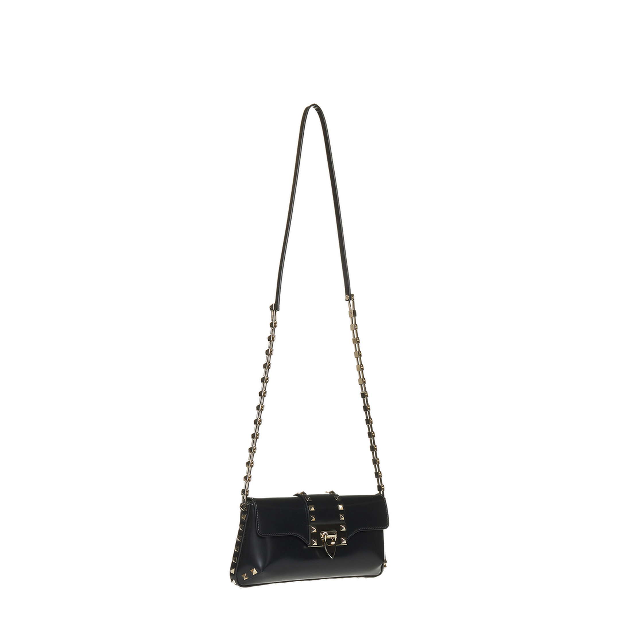 Rockstud Calfskin Shoulder Bag - Black - Image 2