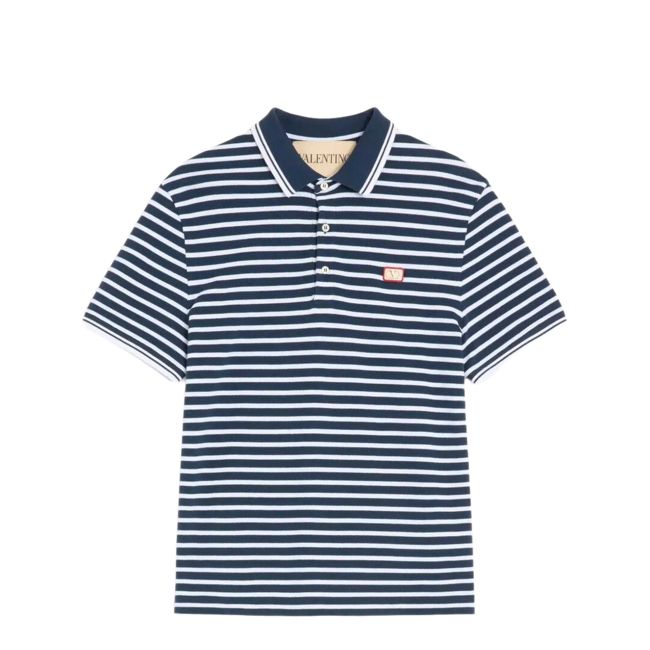 Cotton Piqué Polo with Vlogo Patch - Image 1
