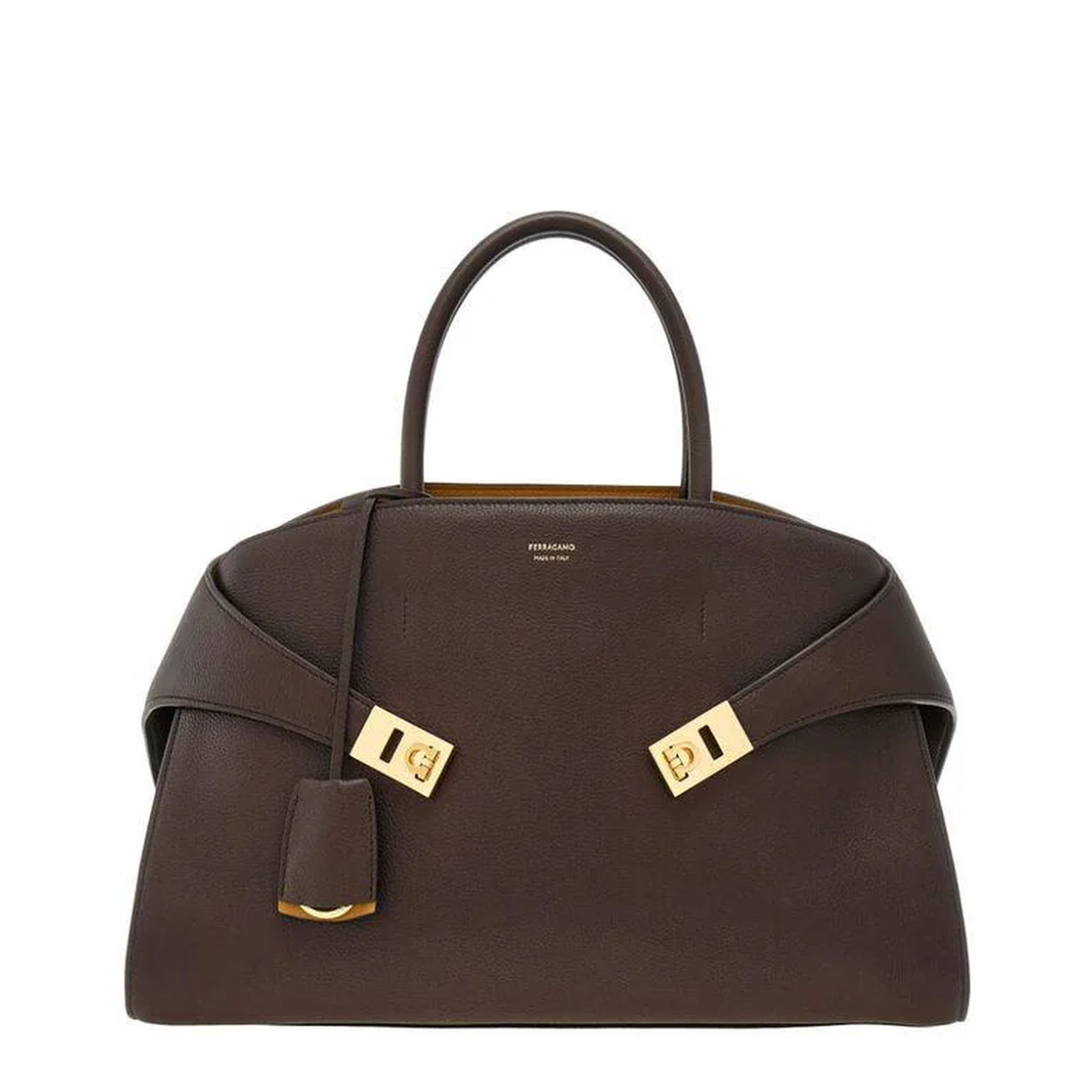 Hug Handbag Leather Brown - Image 1